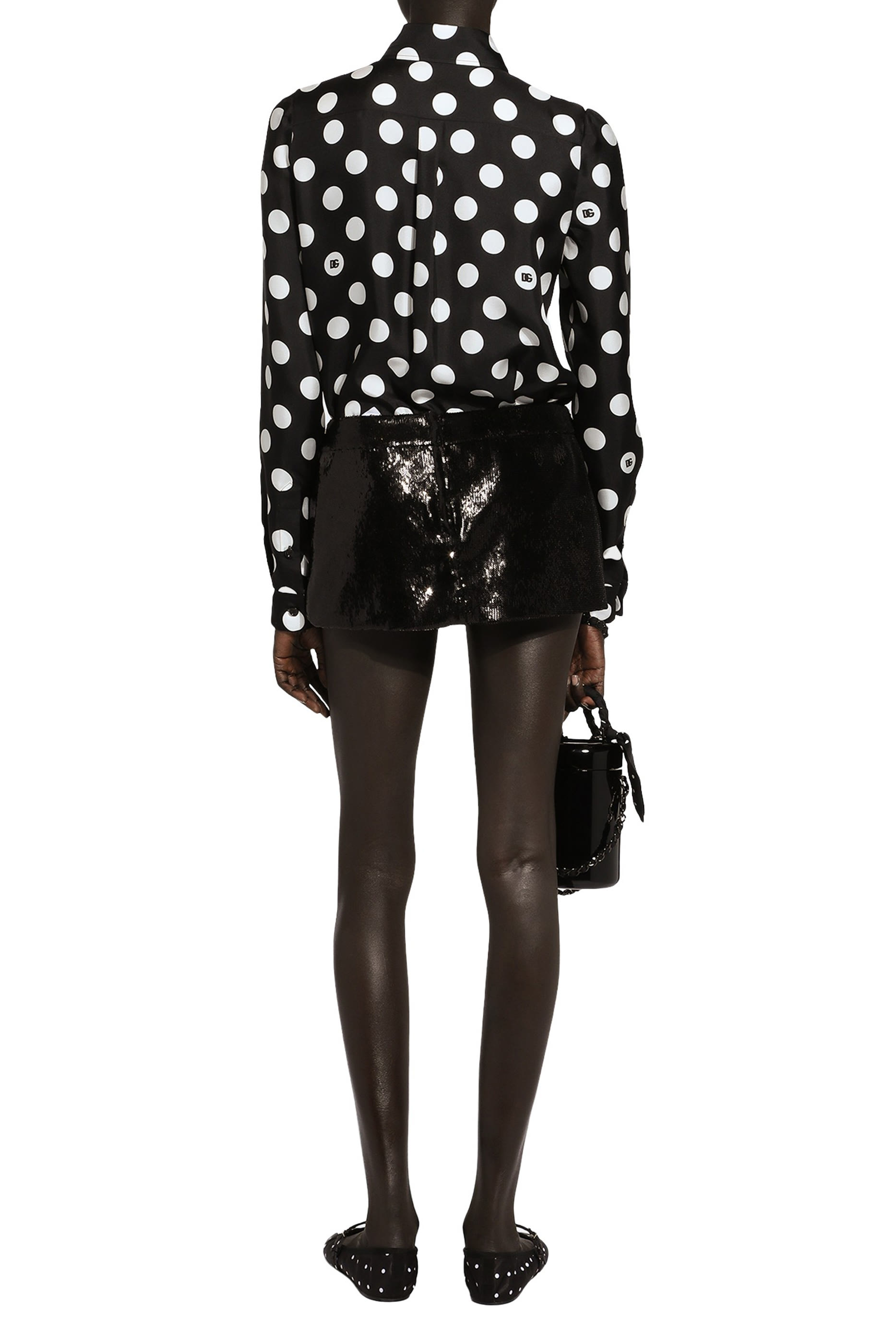 Polka-Dot Silk Twill Shirt