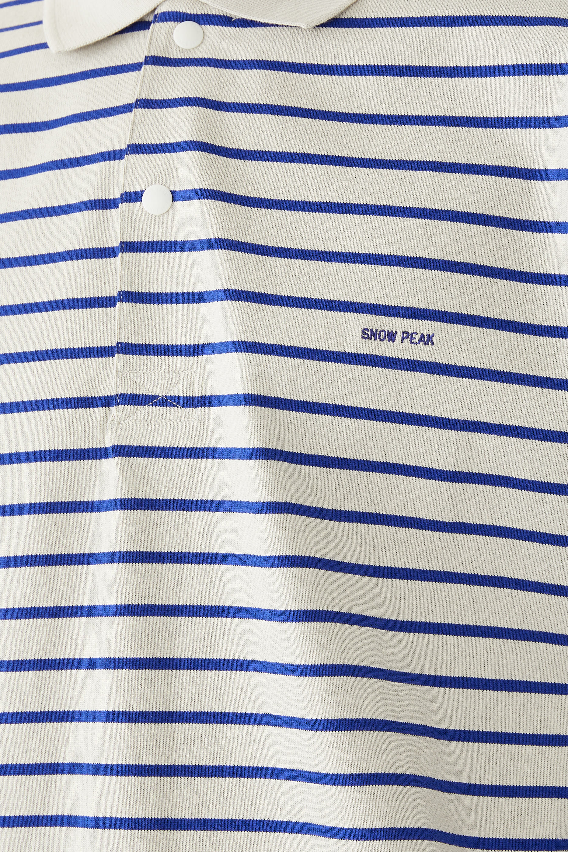 Heavy Cotton Border Long Sleeve Polo Shirt