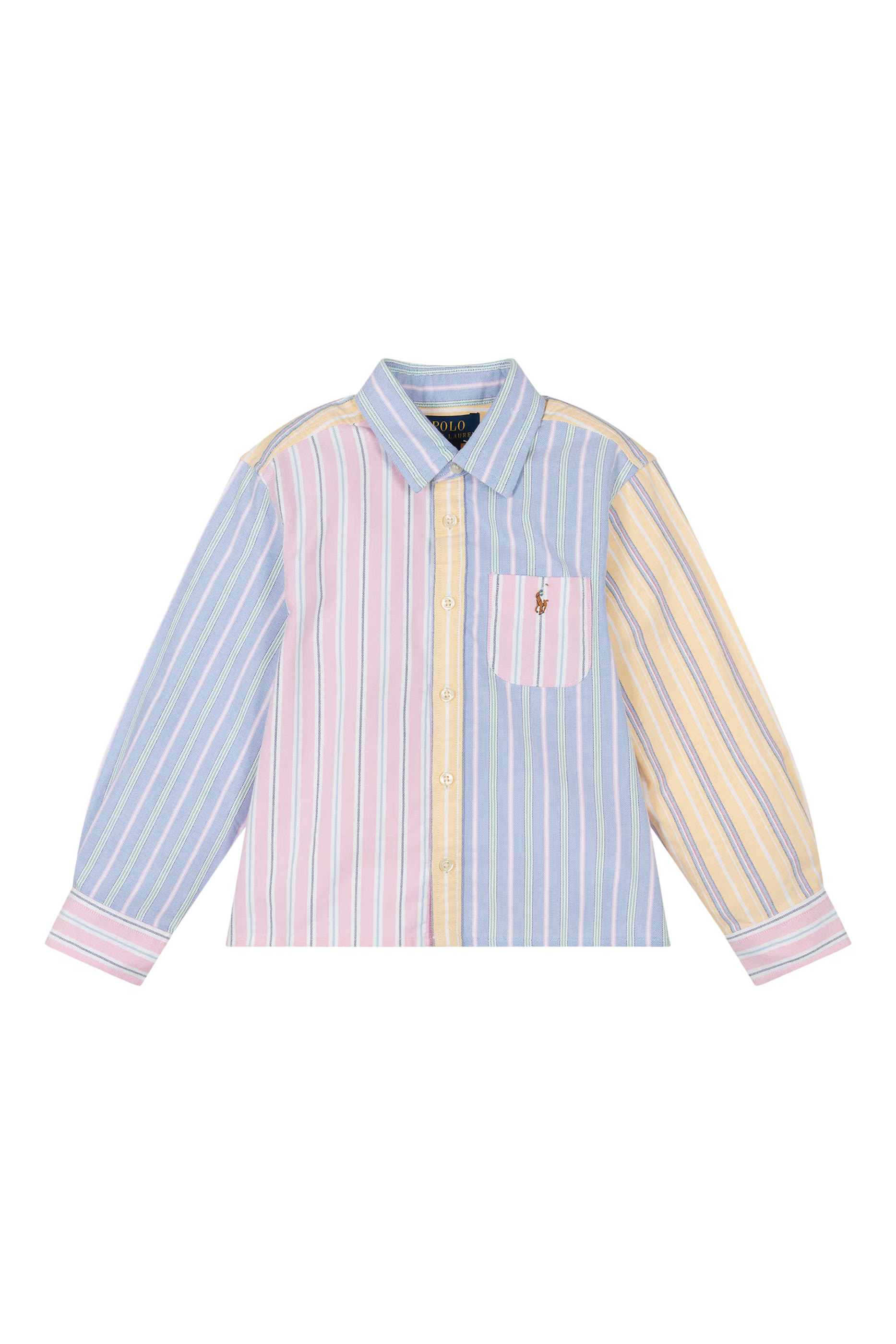 Kids Striped Cotton Oxford Boxy Fun Shirt