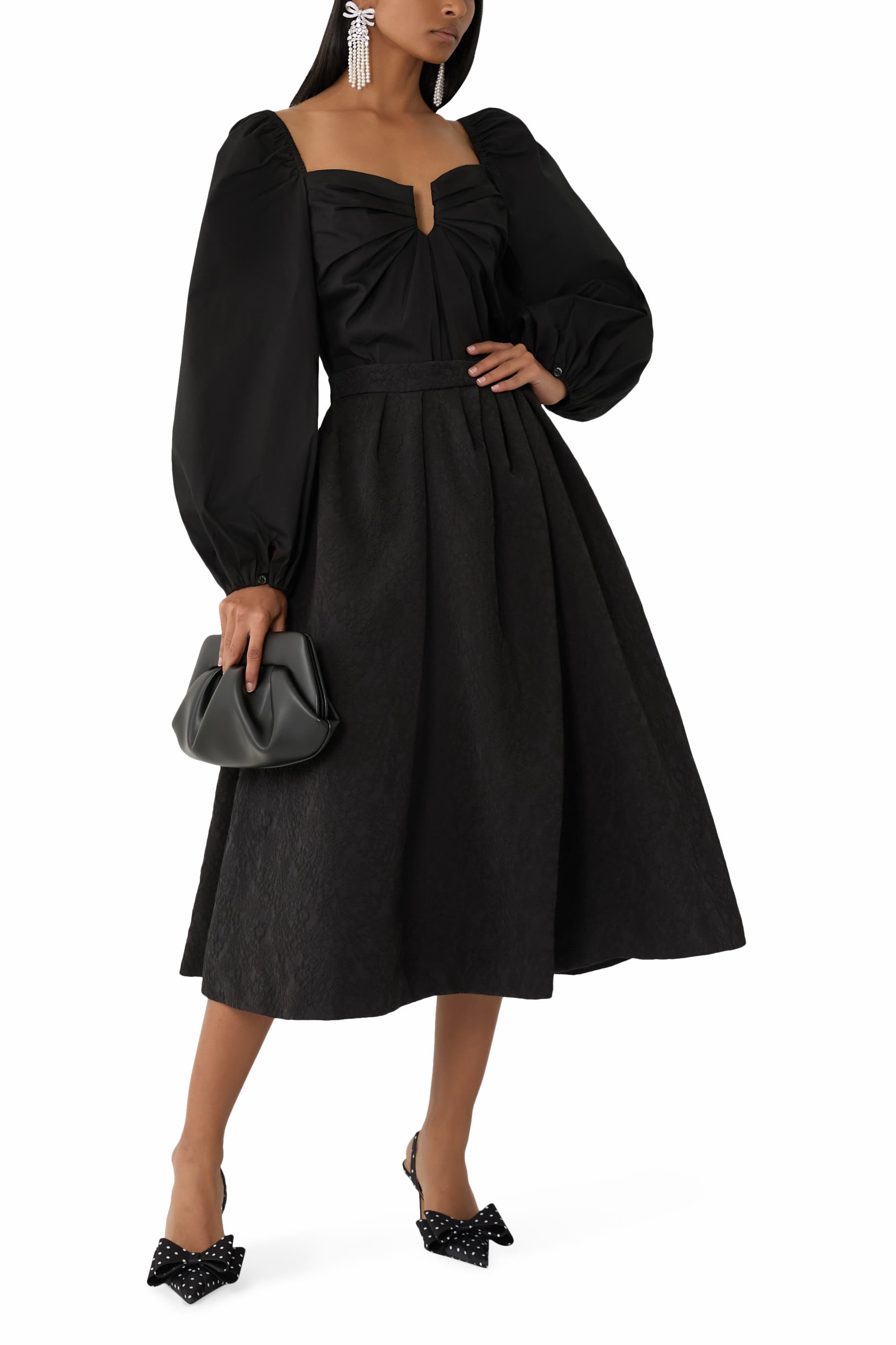  Puff Sleeve Sweetheart Top