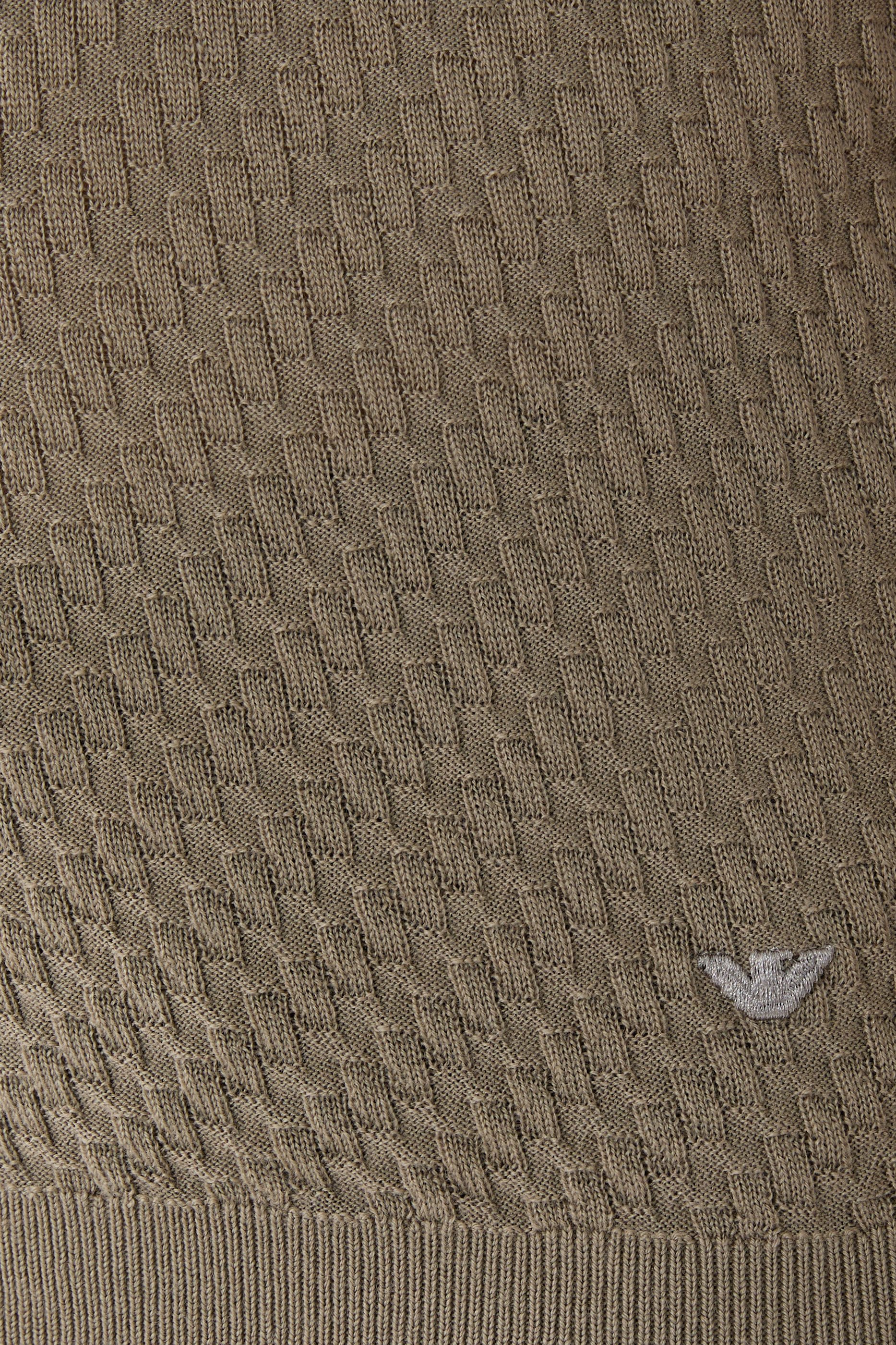 Knit Short Sleeves Herringbone T-Shirt