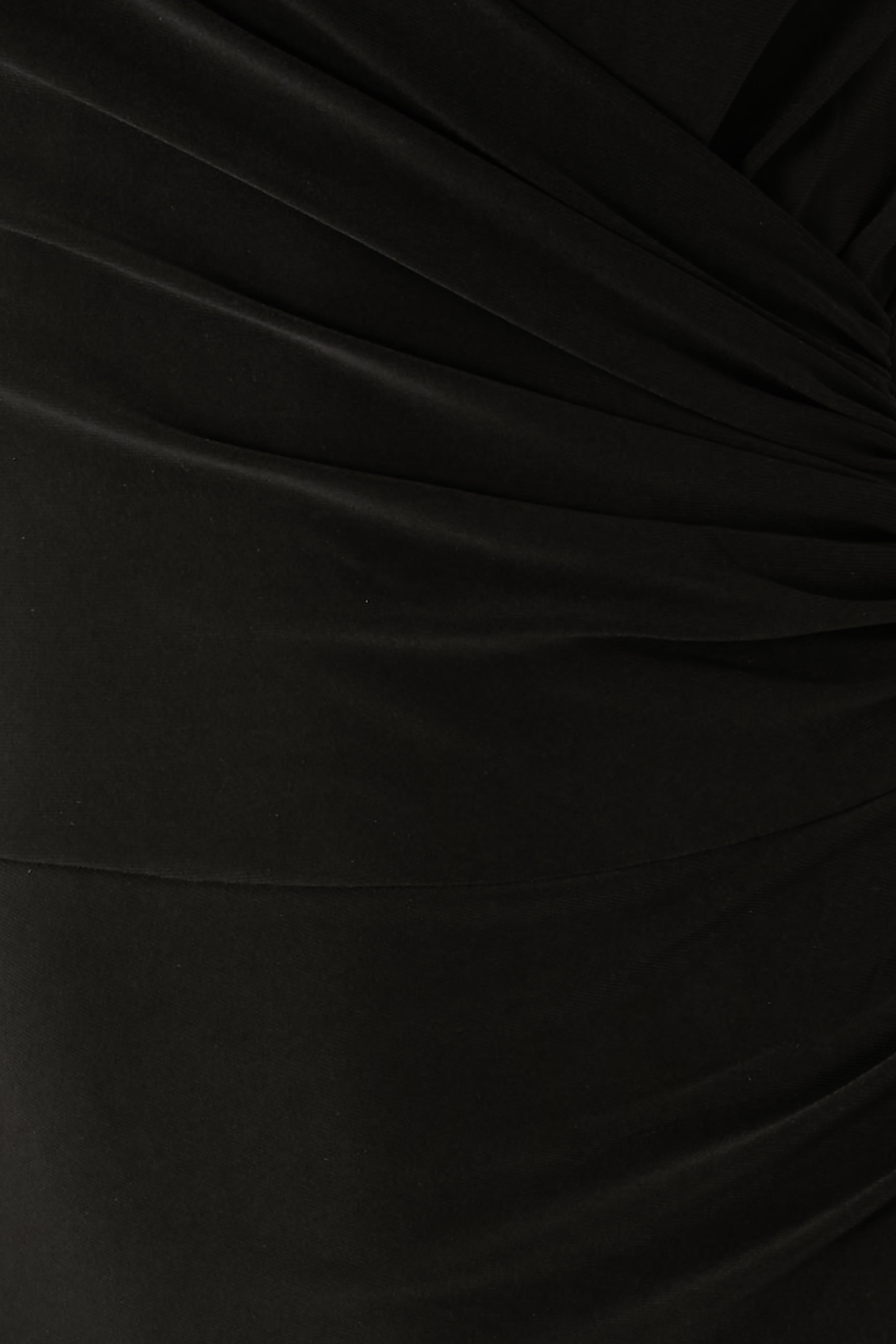 Off-Shoulder Side Drape Gown