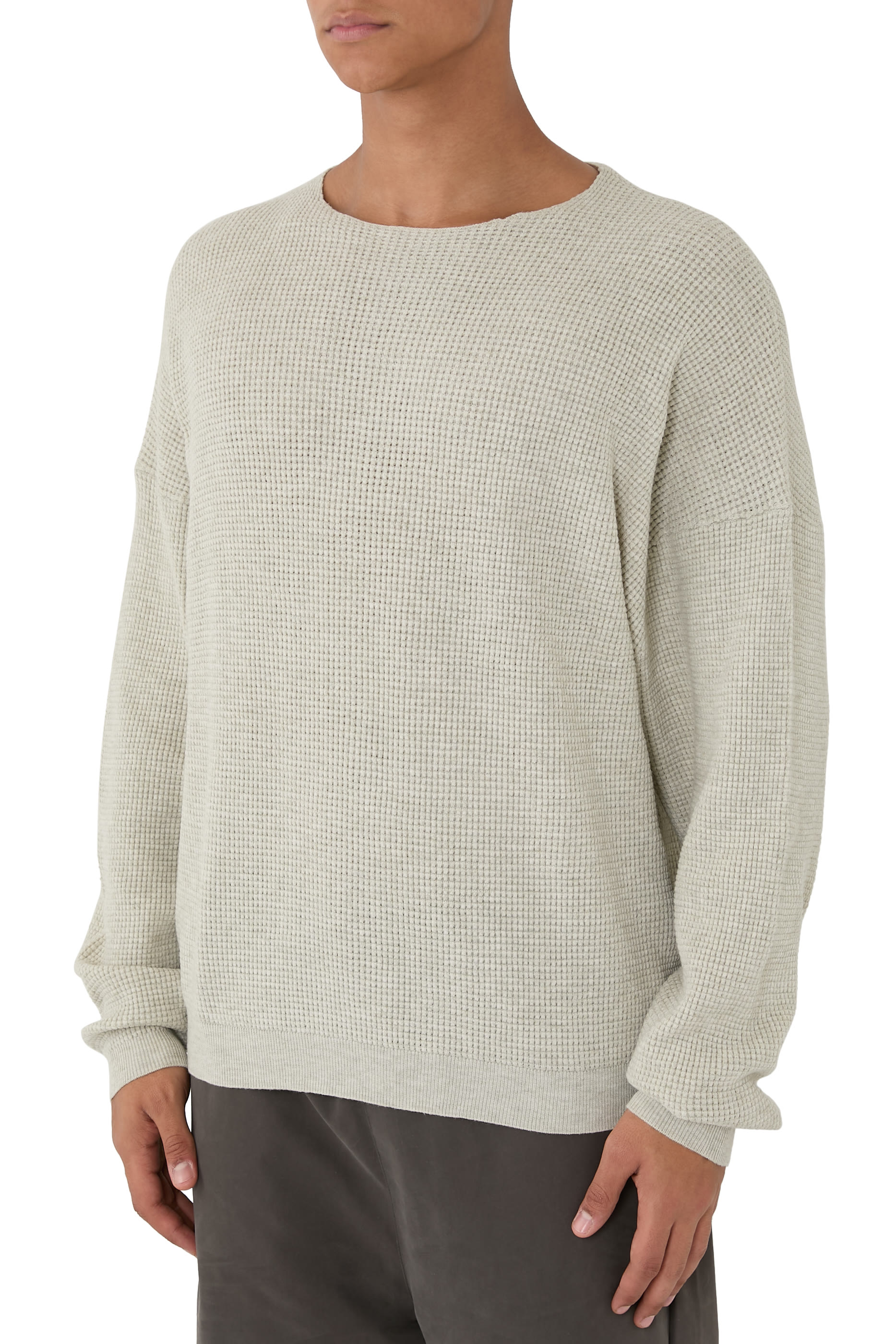 Waffle Crewneck Sweater
