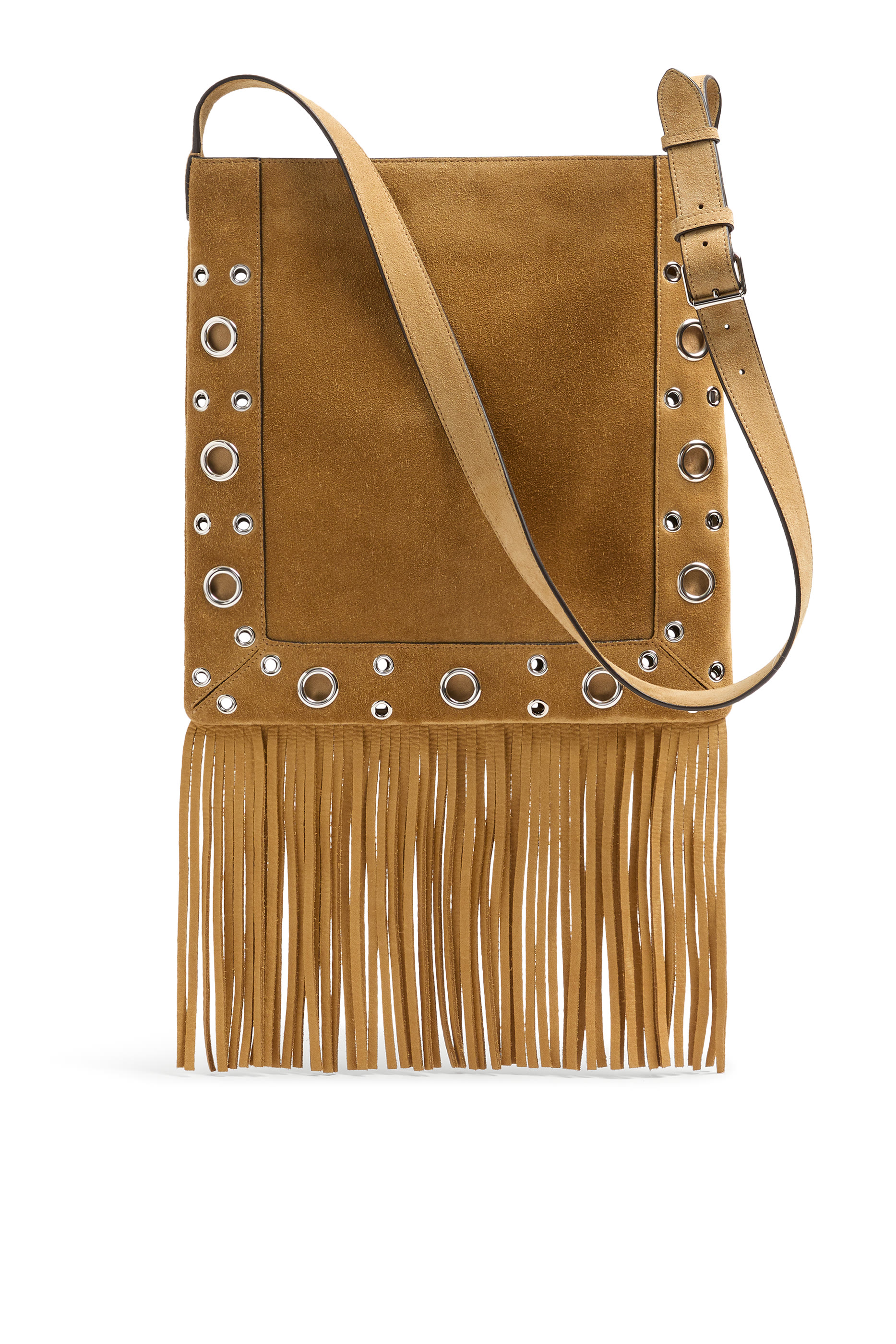 Nellcôte Suede Shoulder Bag with Fringes