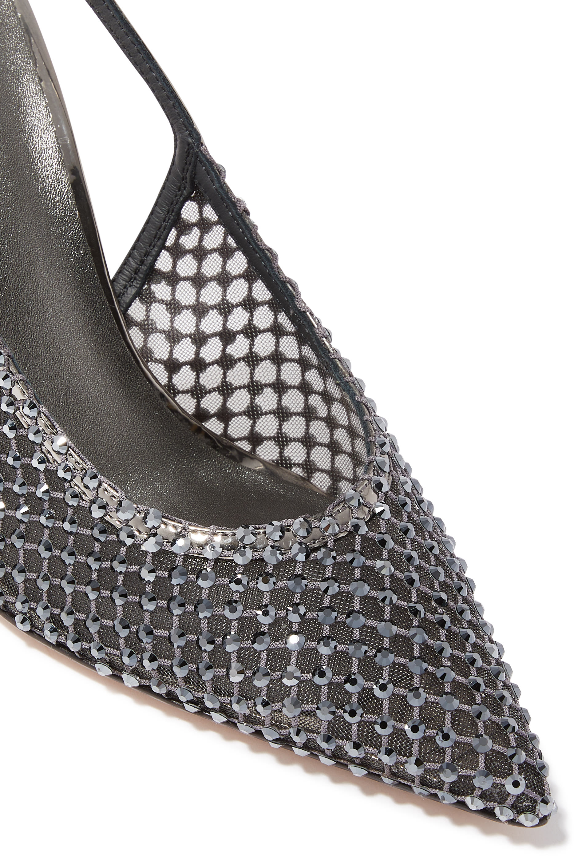 Gilda 80 Slingback Pumps in Satin Mesh