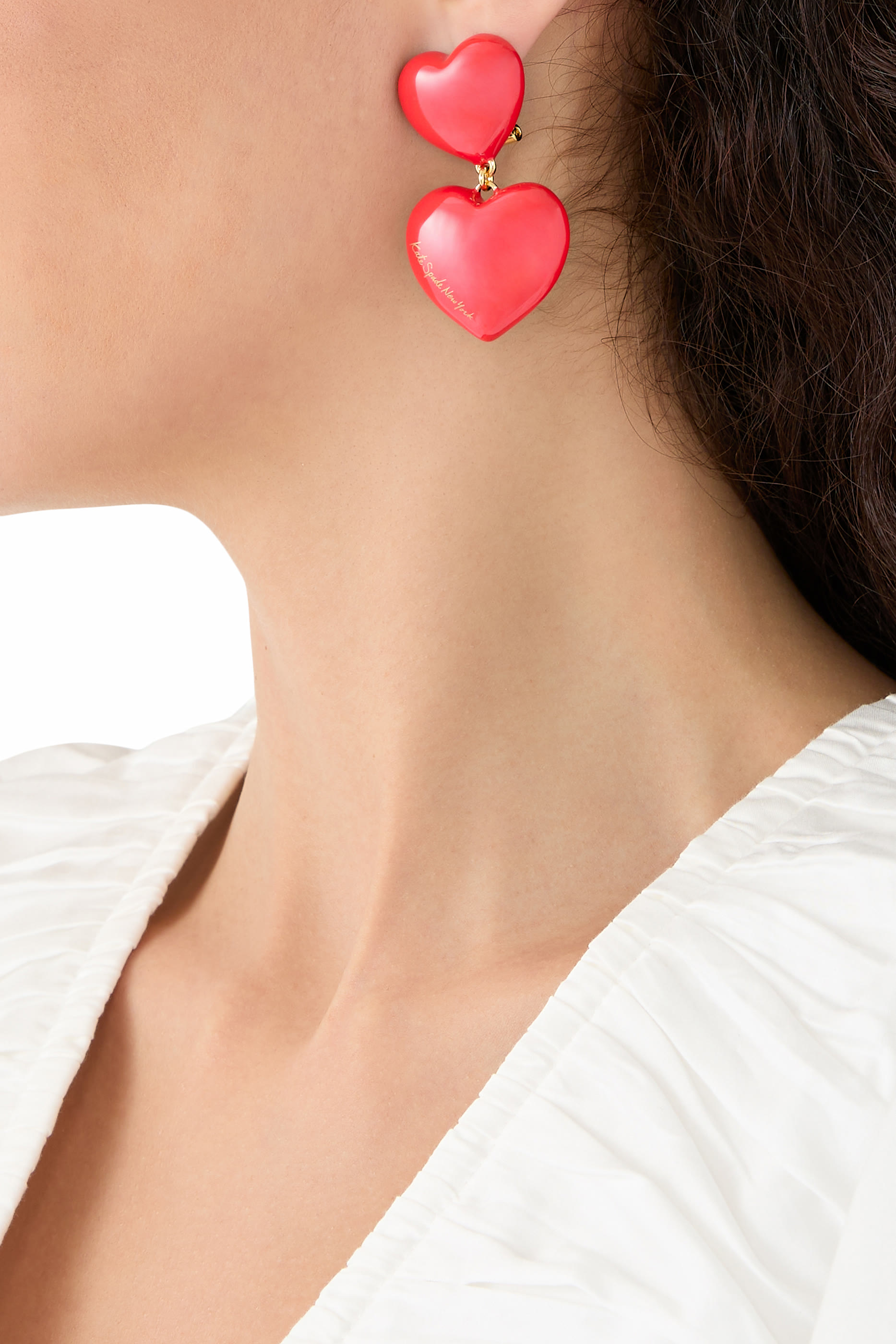 Heart You Double Drop Earrings