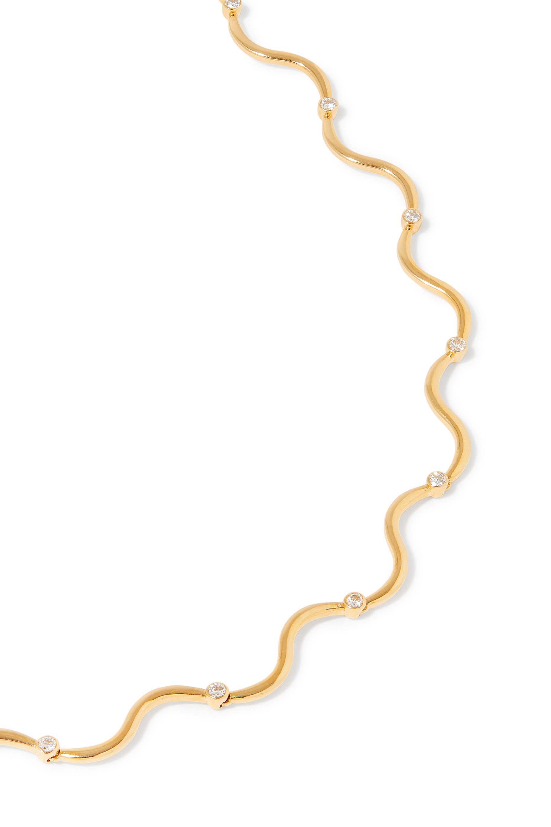 Wave Choker, 18k Yellow Gold