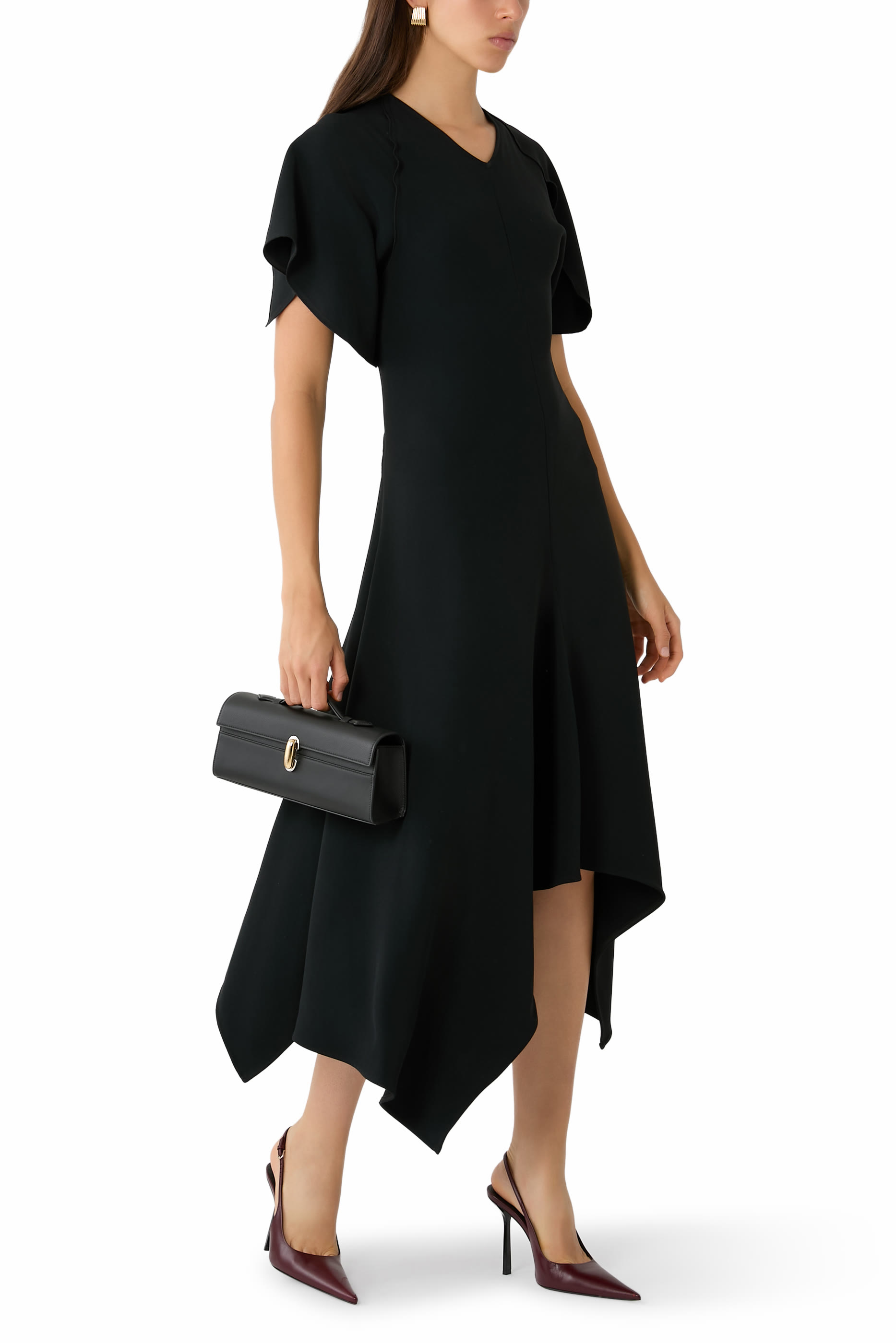 Asymmetric Hem Panelled Dress
