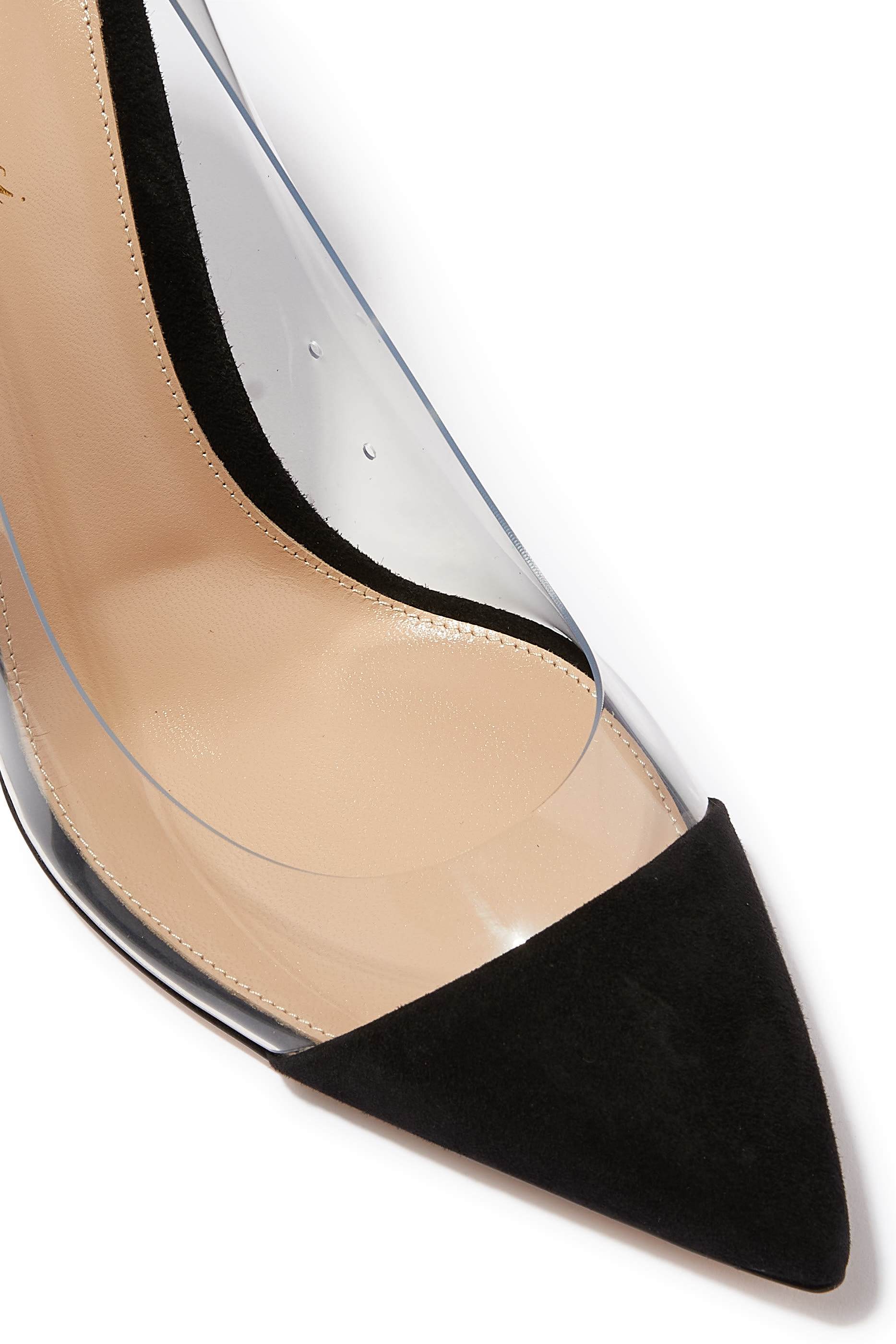 Suede Plexi Pumps