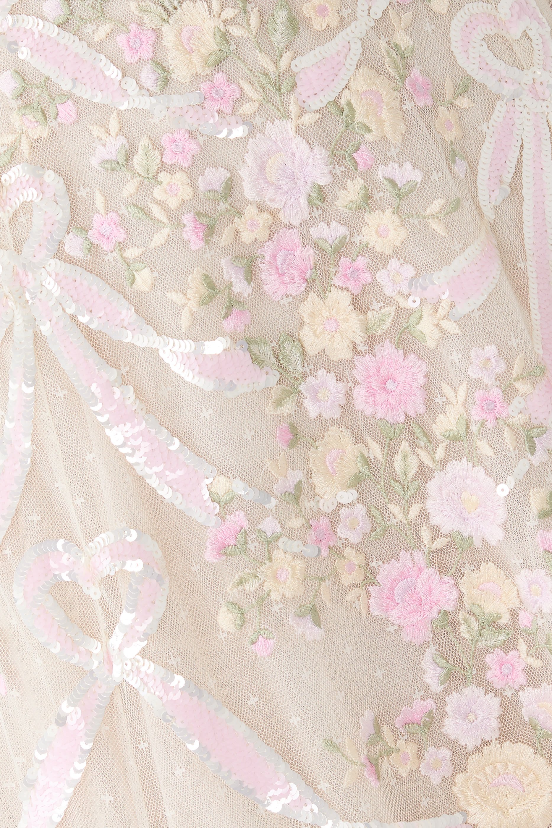 Ribbon Heart Scoop Neck Ballerina Dress