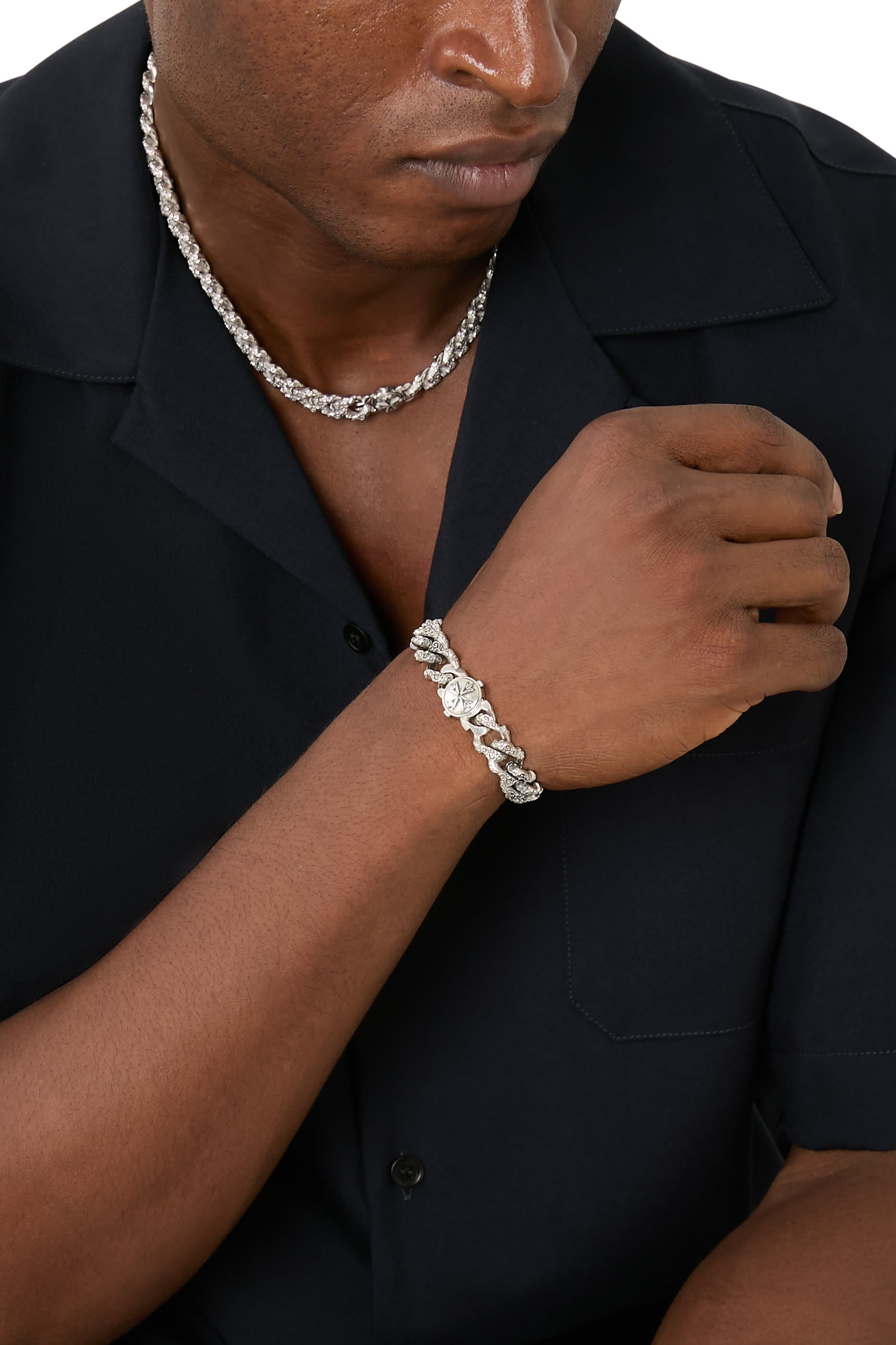 Flourish Chain Necklace, Sterling Silver