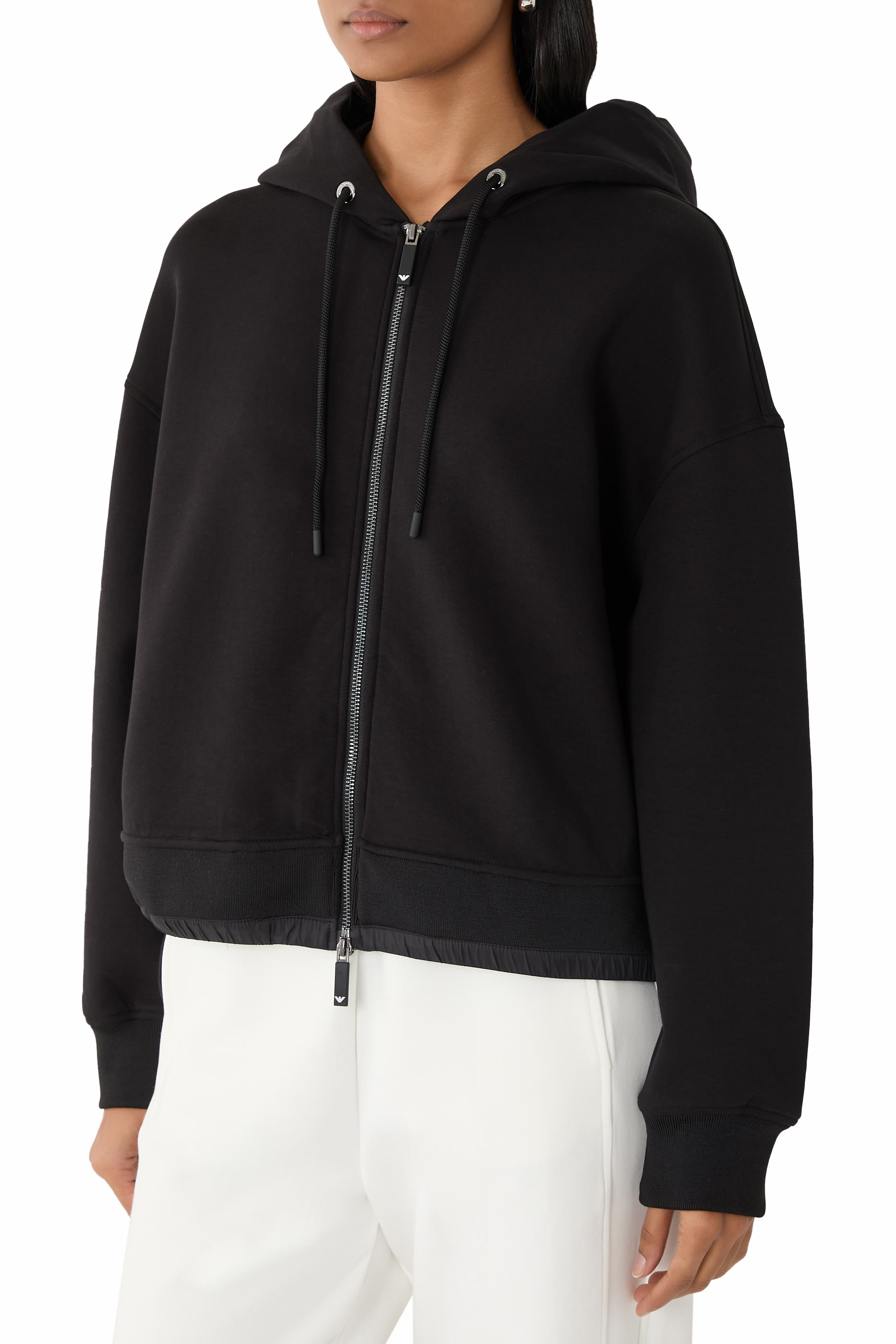 Double Jersey Zip-Up Sweatshirt
