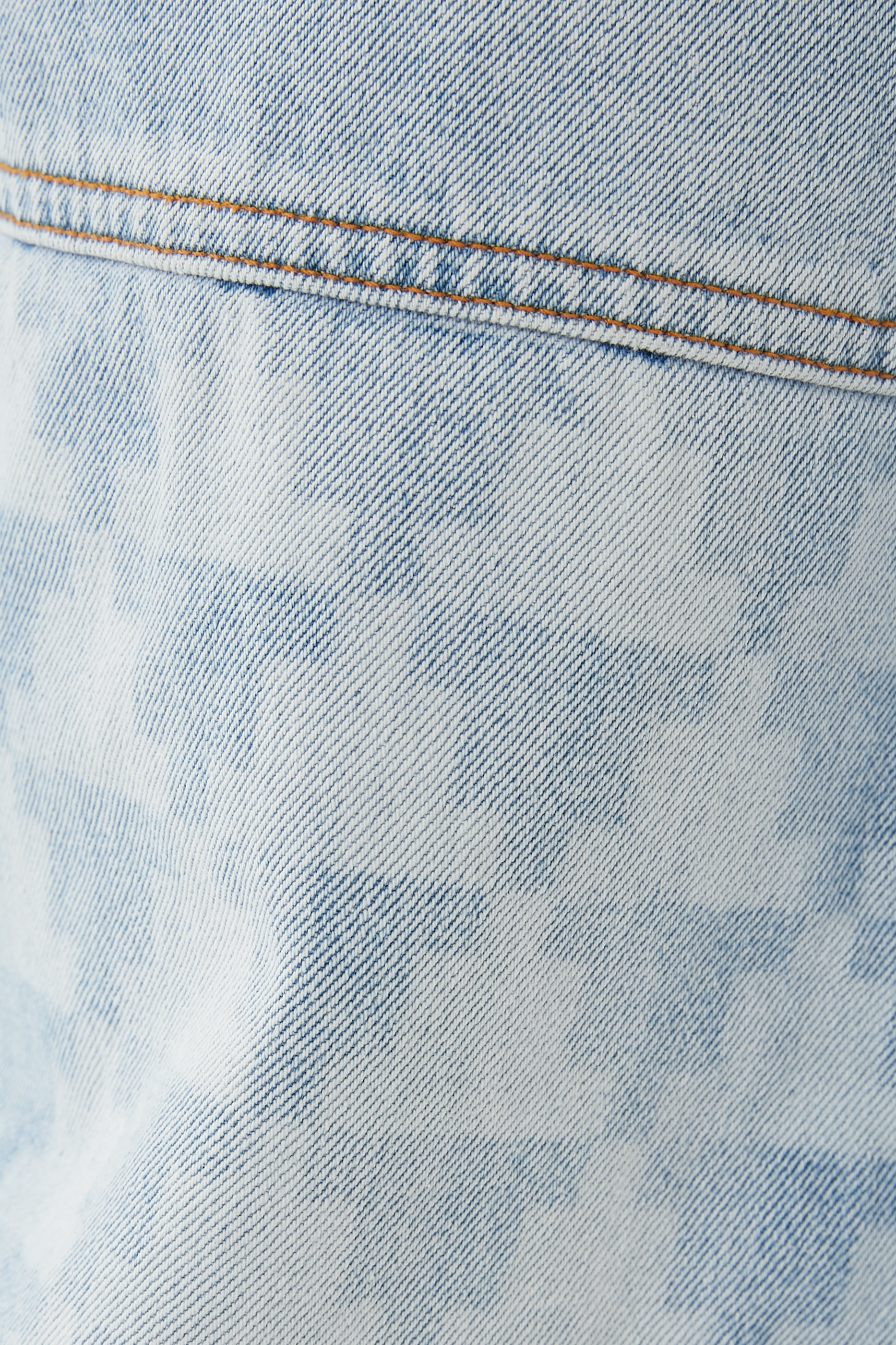 Laser Cross Denim Straight Pants