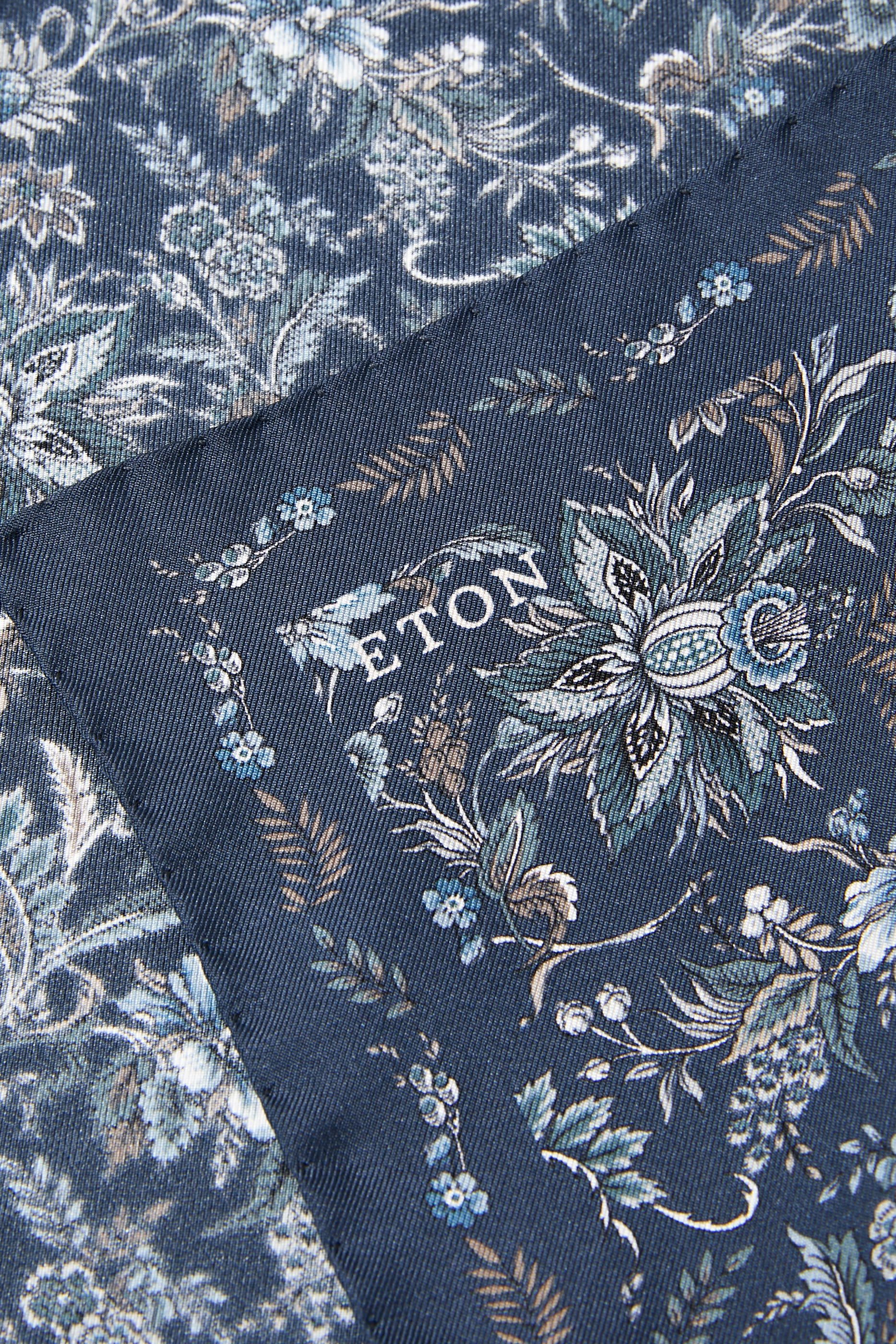 Floral Print Silk Pocket Square 