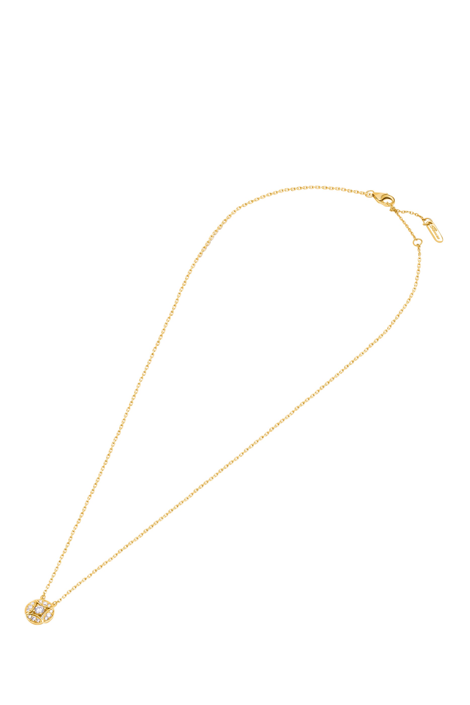 Barq Marquise Circle Necklace, 18k Yellow Gold & Diamonds