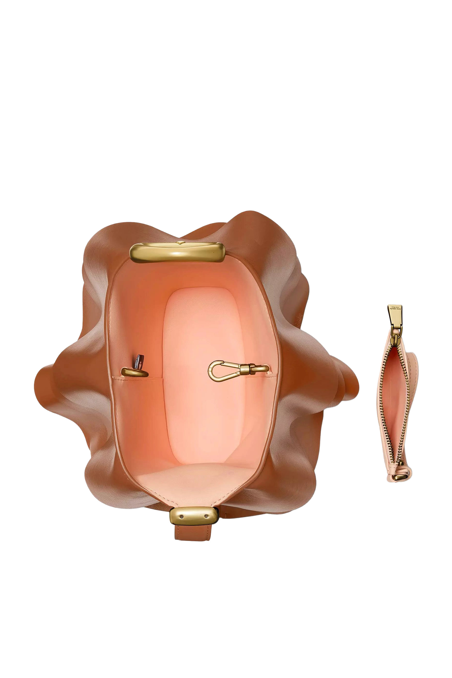 Halo Pleated Wave Mini Bucket Bag