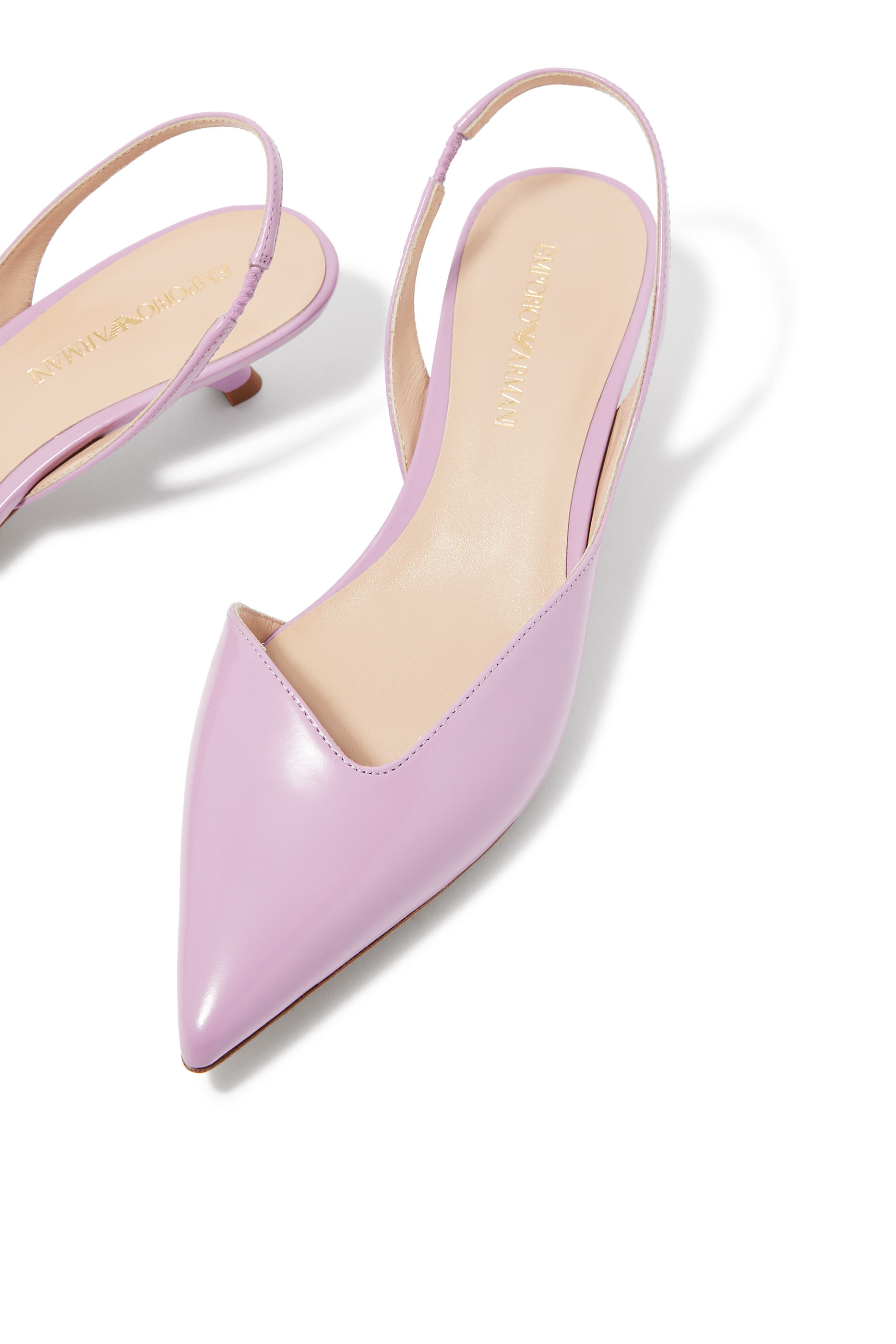  Brushed Leather 35 Slingback Court Shoes 