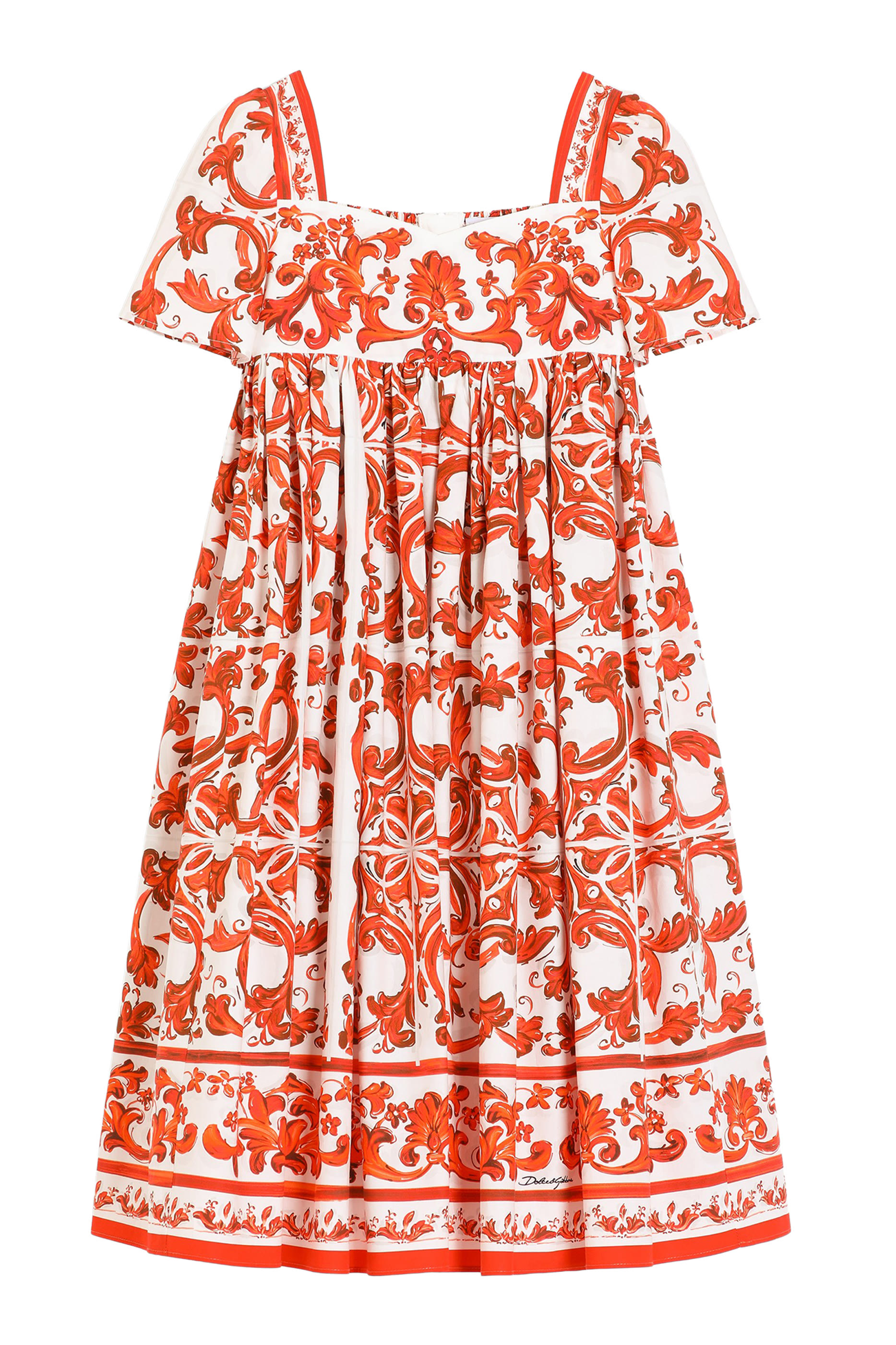 Kids Majolica-Print Dress