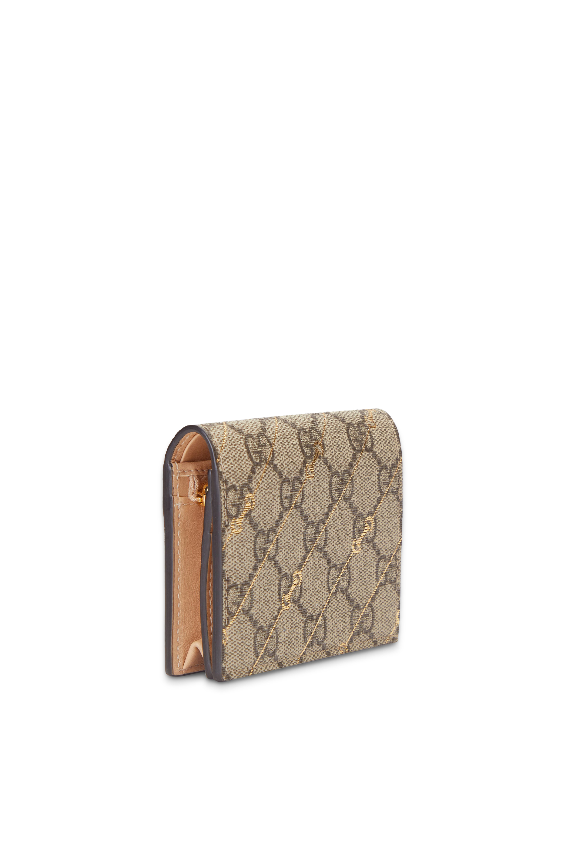 Card Case Wallet with Horsebit Print