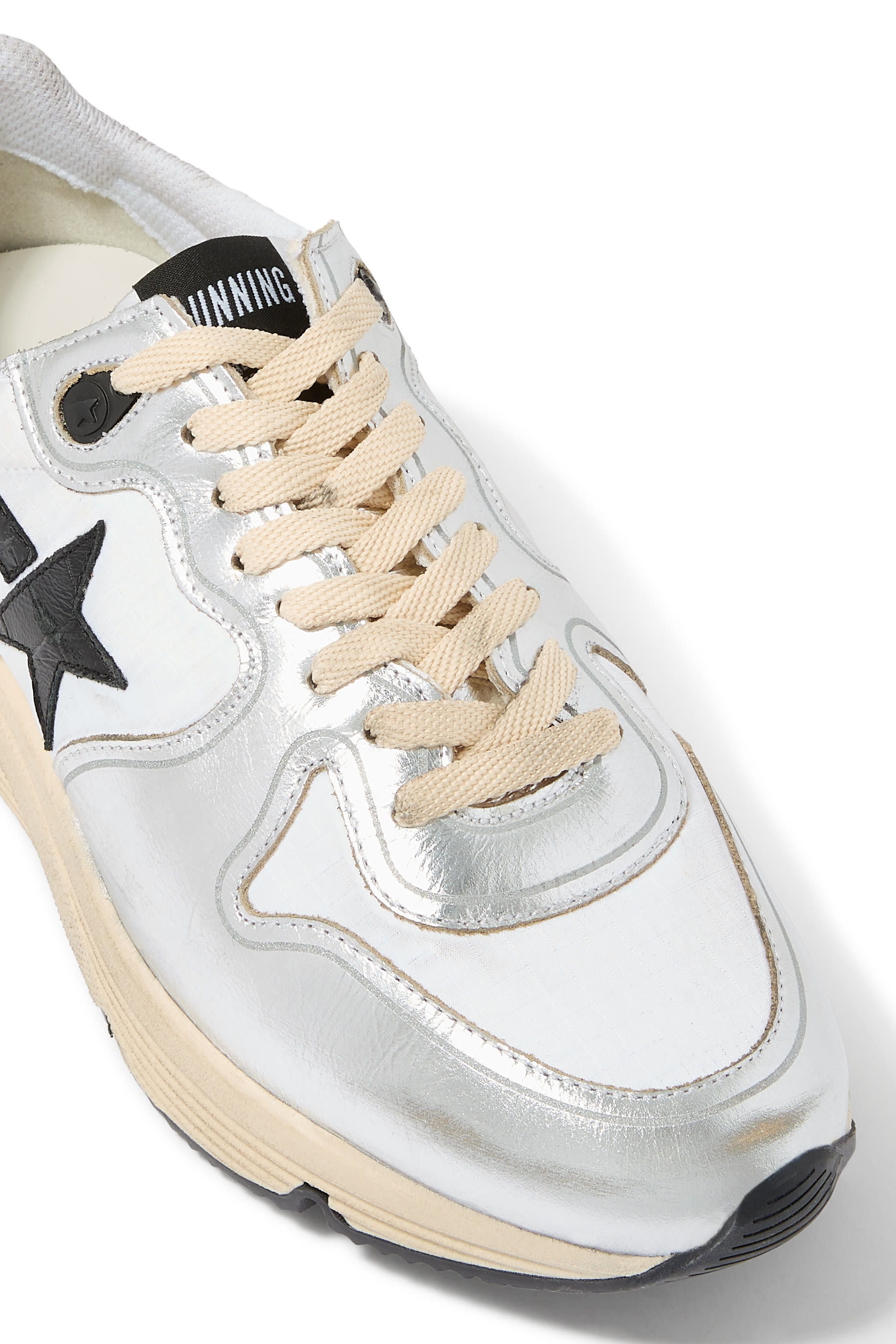 Running Sole Leather Sneakers