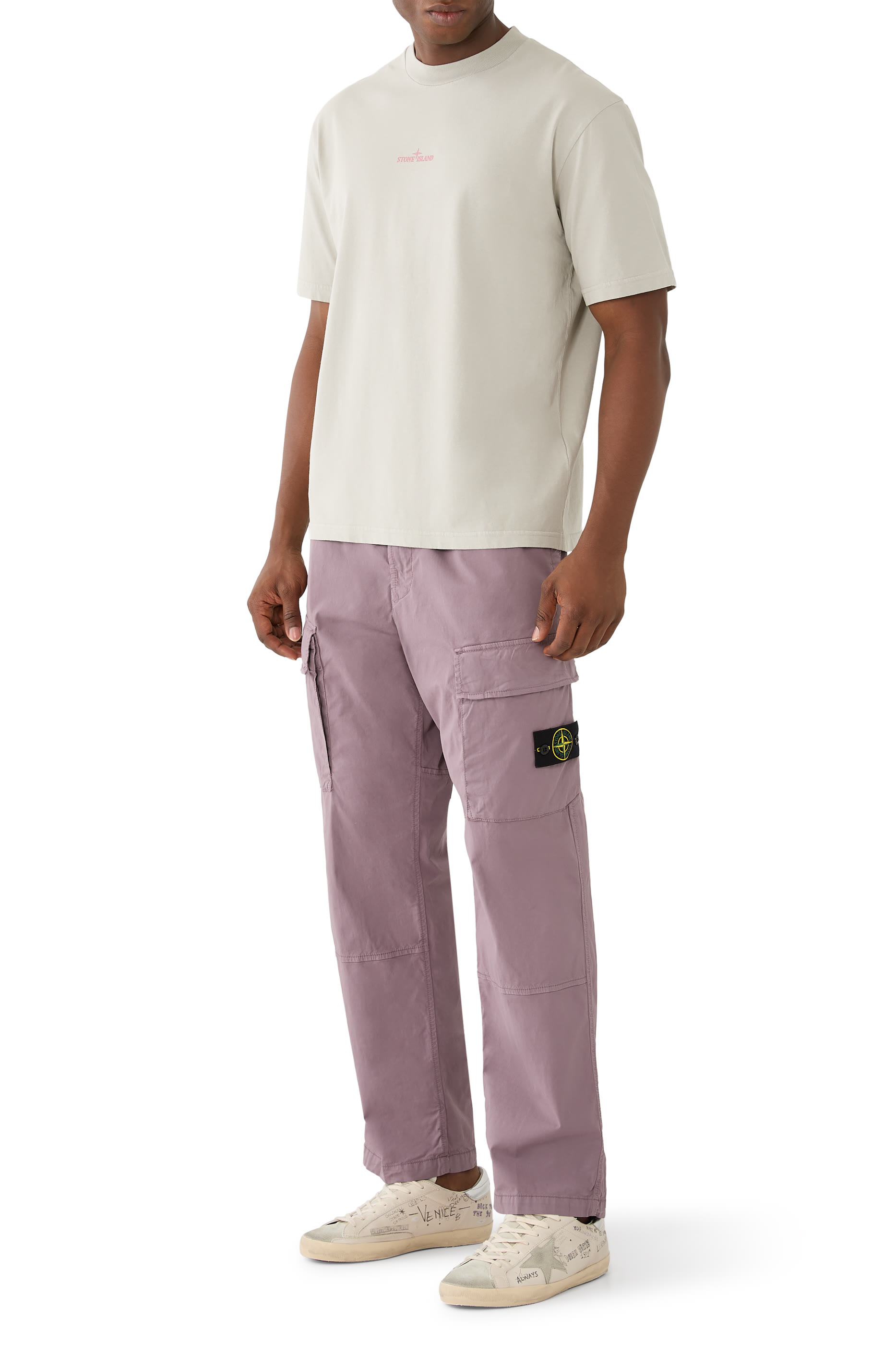  Stretch Organic Cotton Twill Cargo Trousers