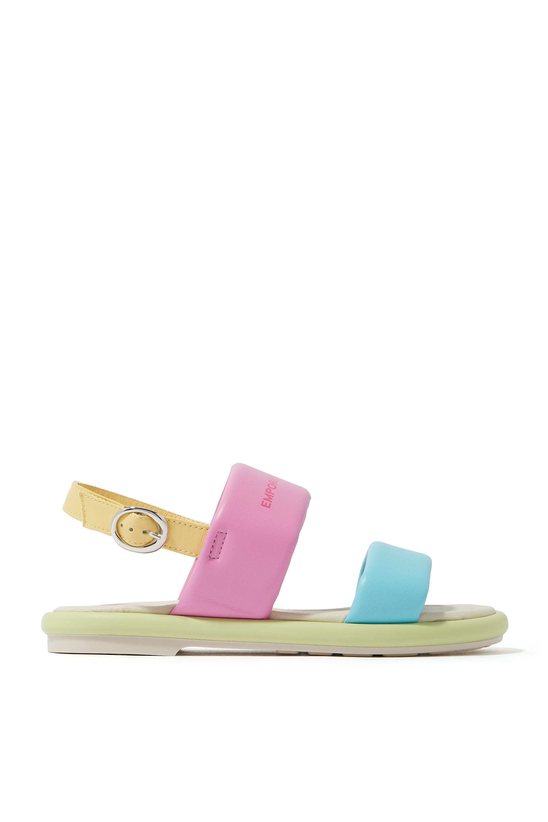 Kids Nappa Leather Strap Sandals