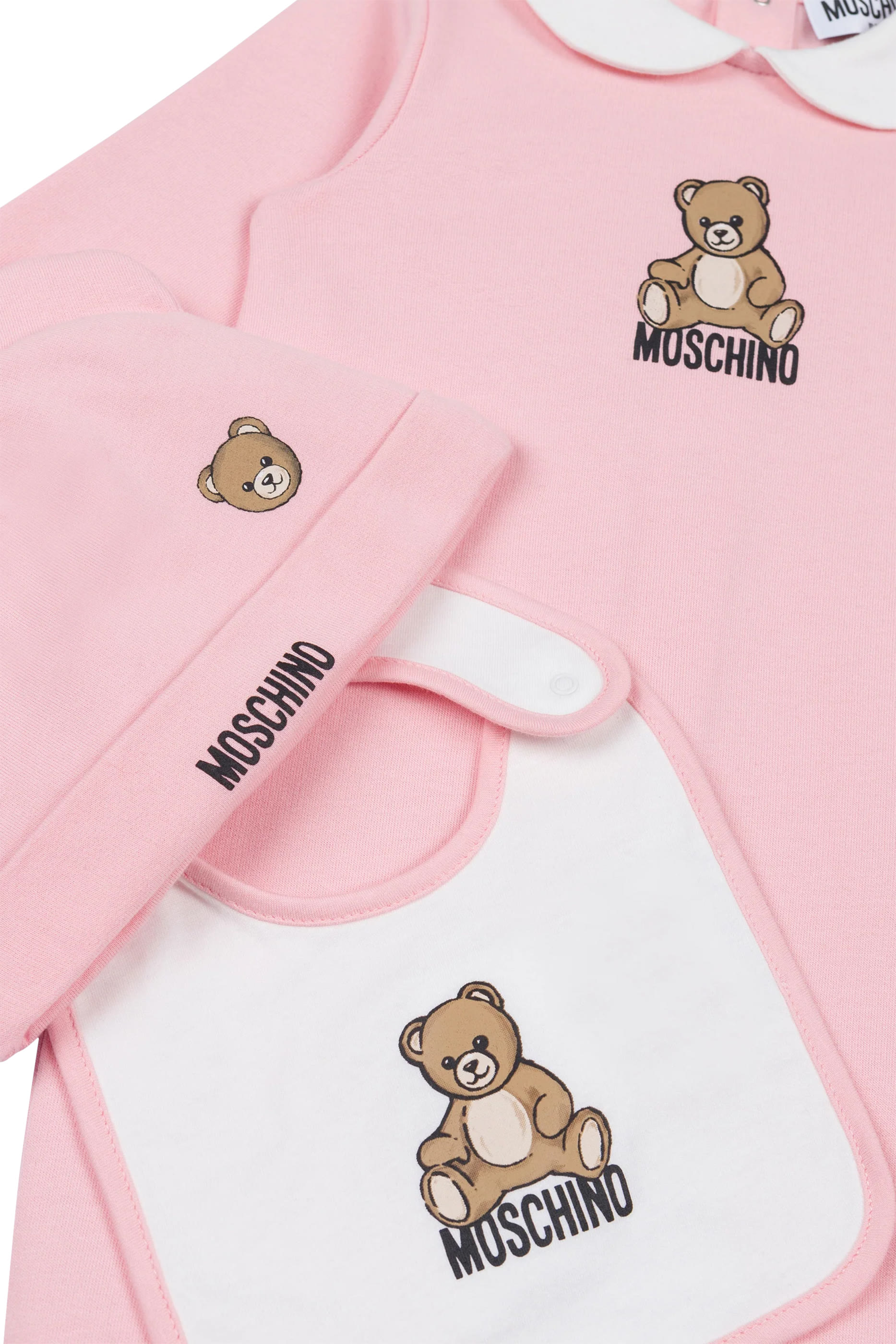 Kids Teddy Bear Cotton Romper, Hat and Bib Set