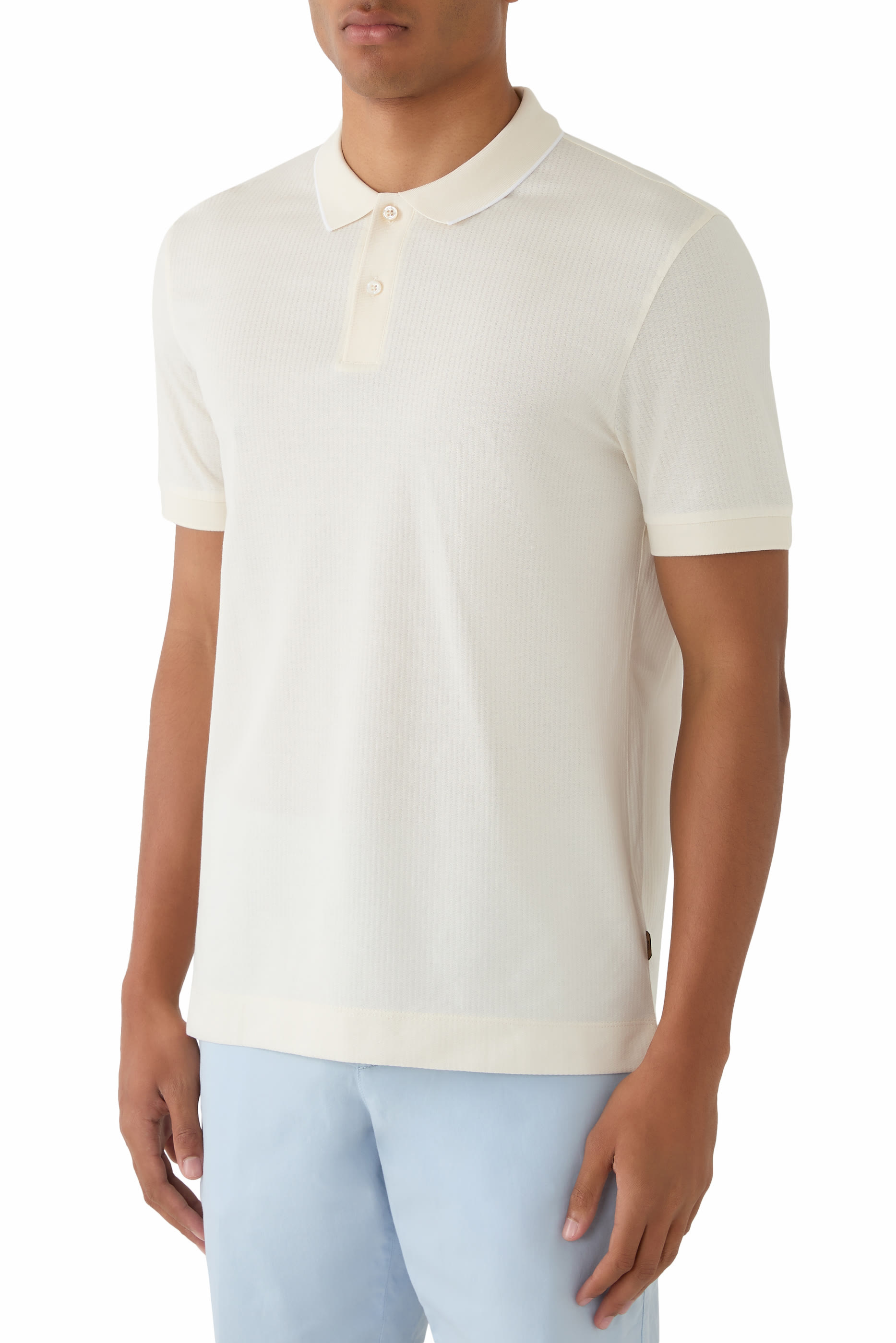 Cotton-Silk Polo Shirt