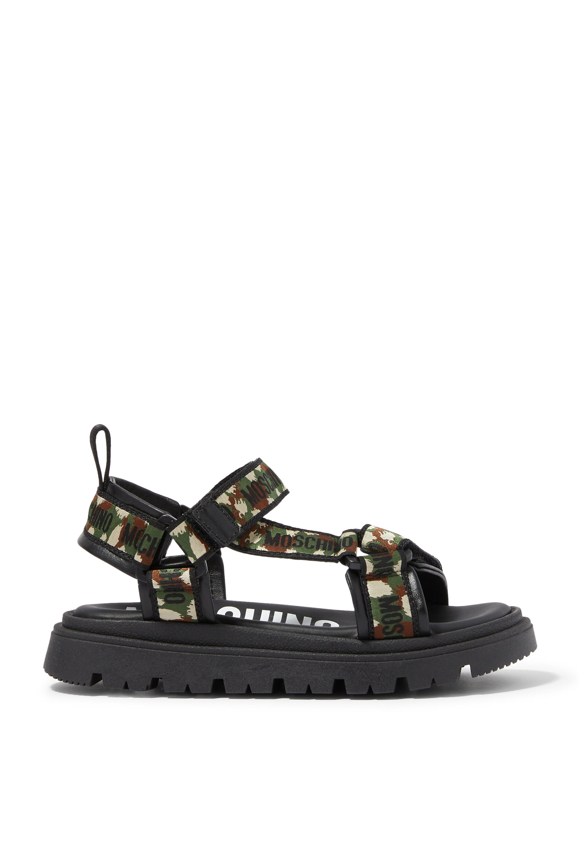 Kids  Logo Leather Sandals