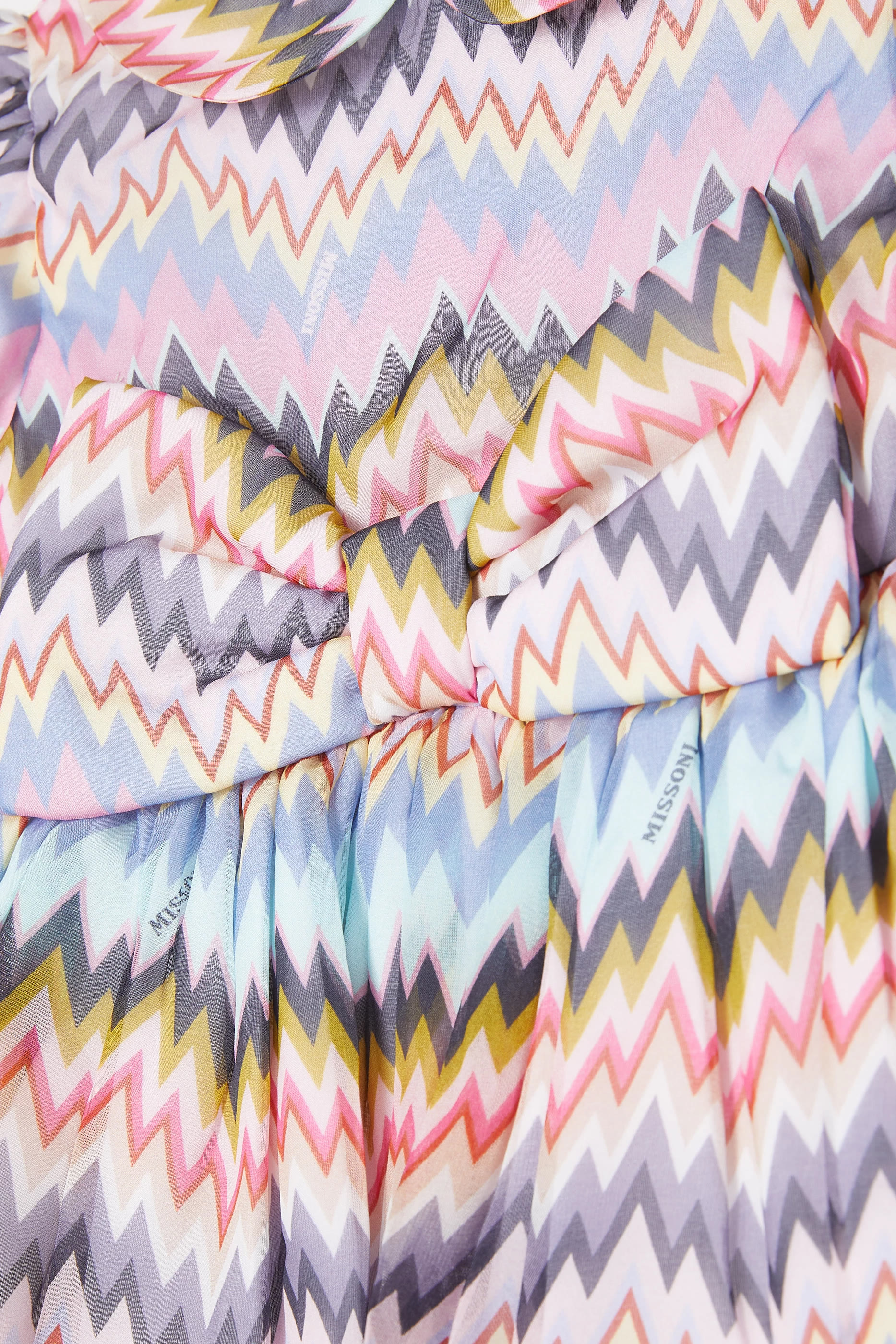 Kids Zigzag Print Tie Dress Set