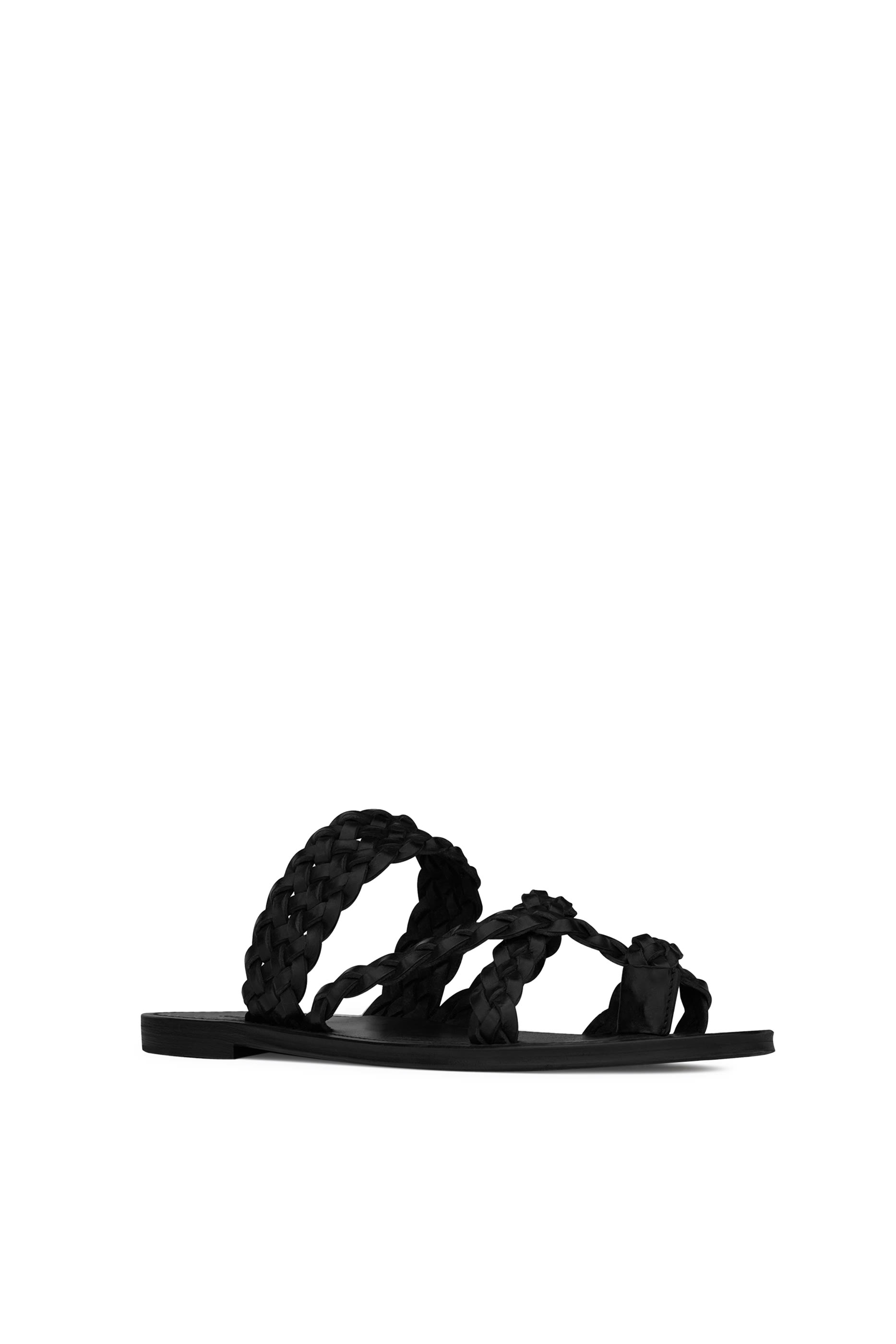 Neil Braided Leather Slides