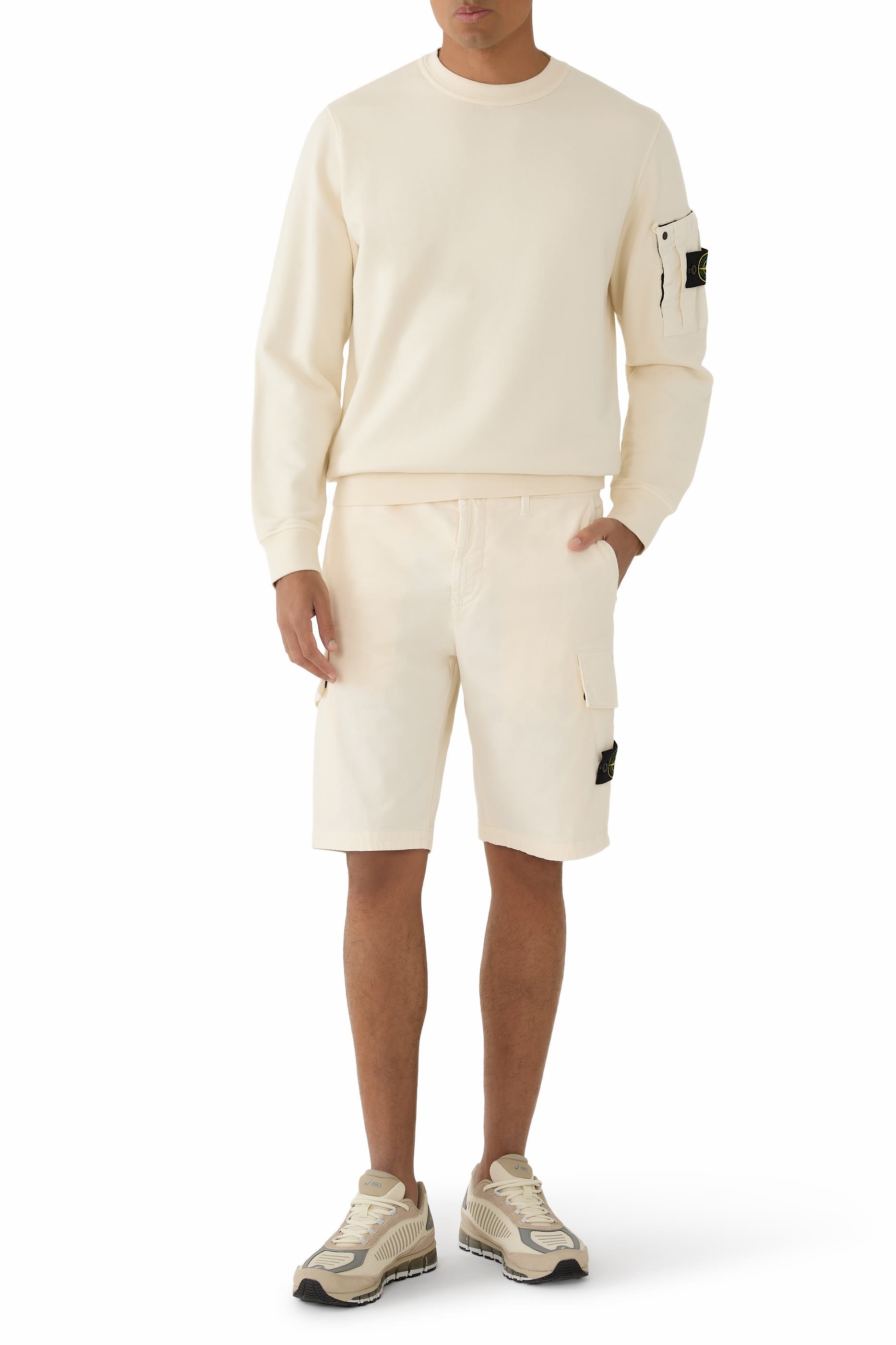 Logo Patch Cargo Bermuda Shorts