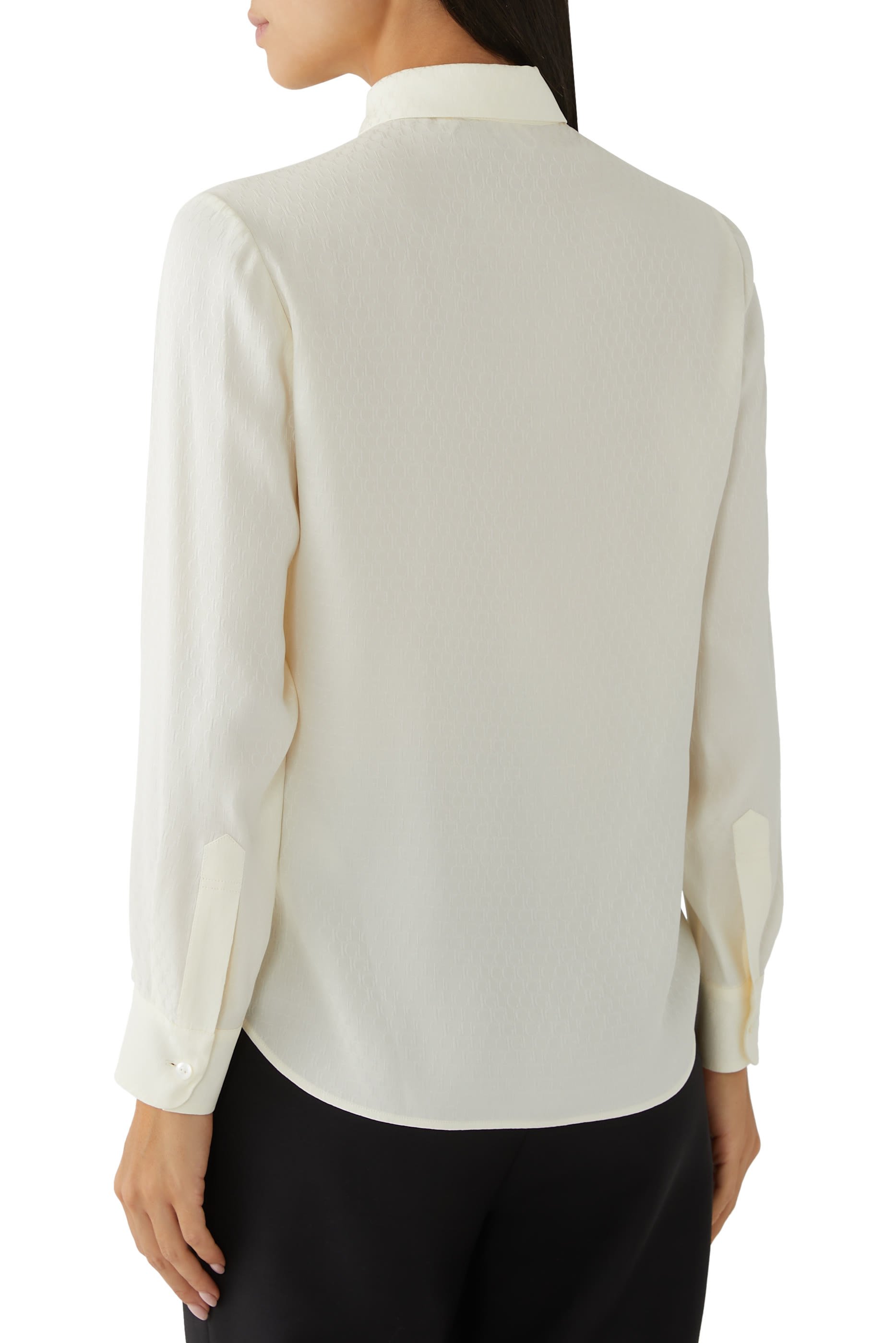 Silk Jacquard Shirt and Bra Set