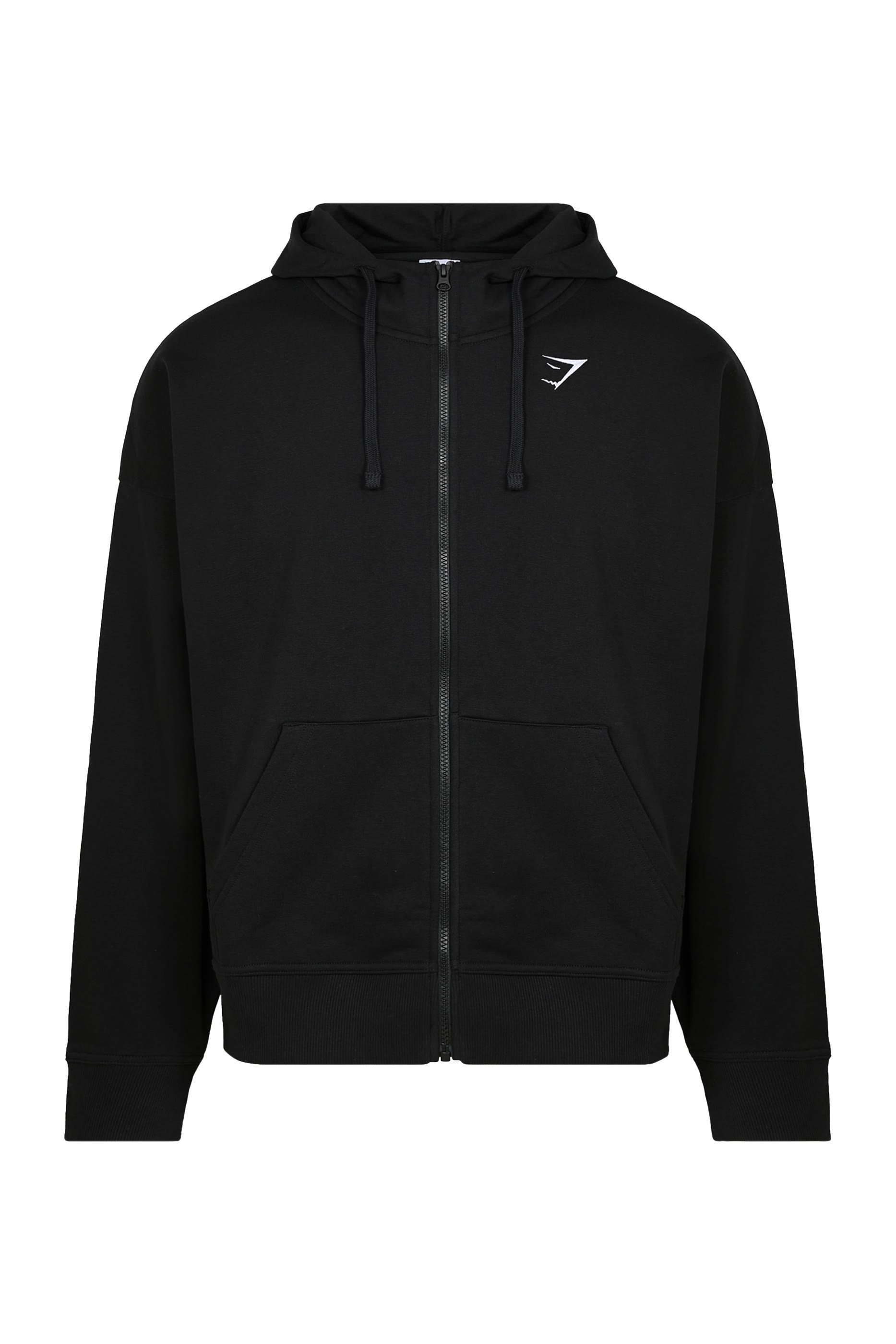 Crest Oversized Zip Up Hoodie 