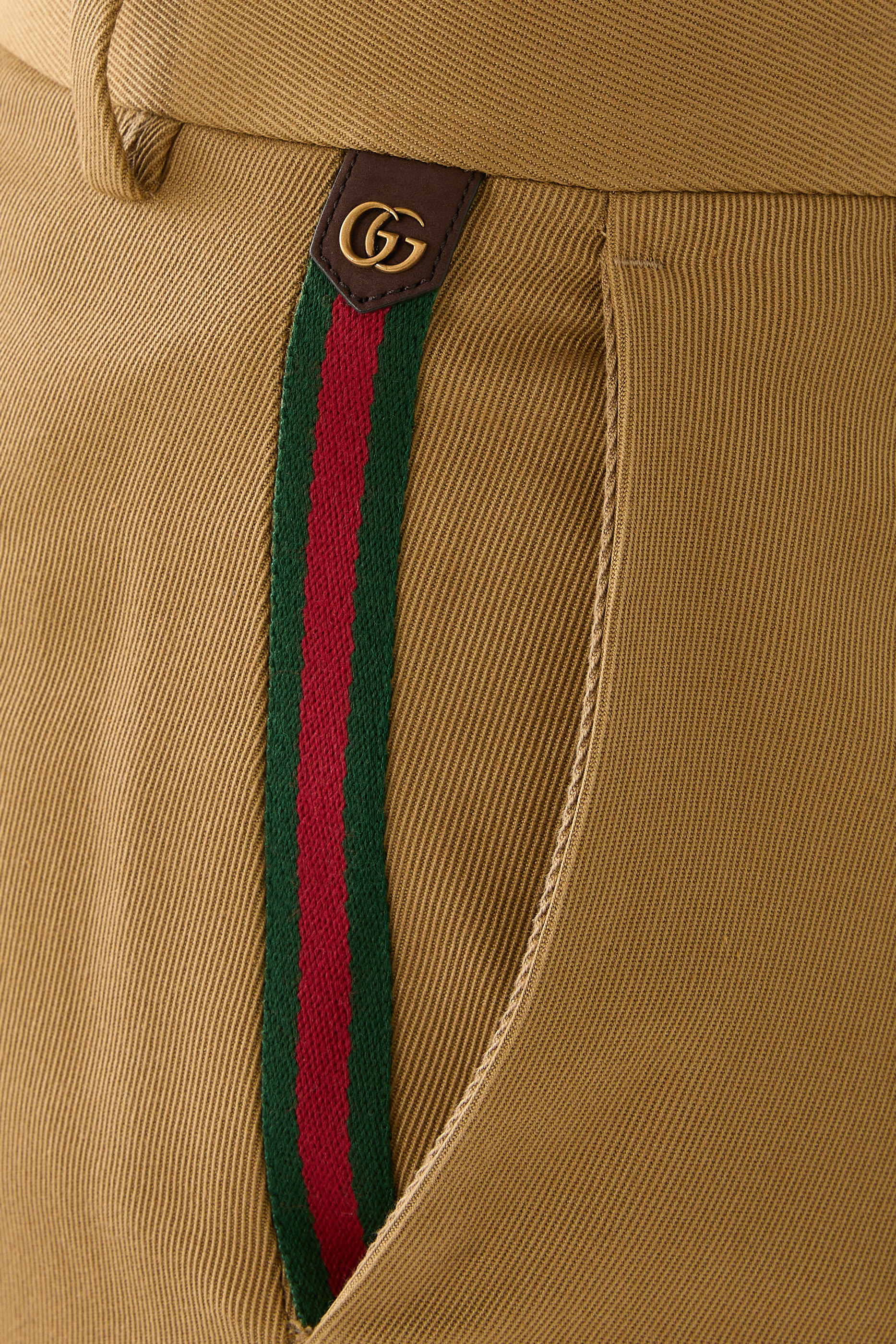 Cotton Ankle Pants with Web