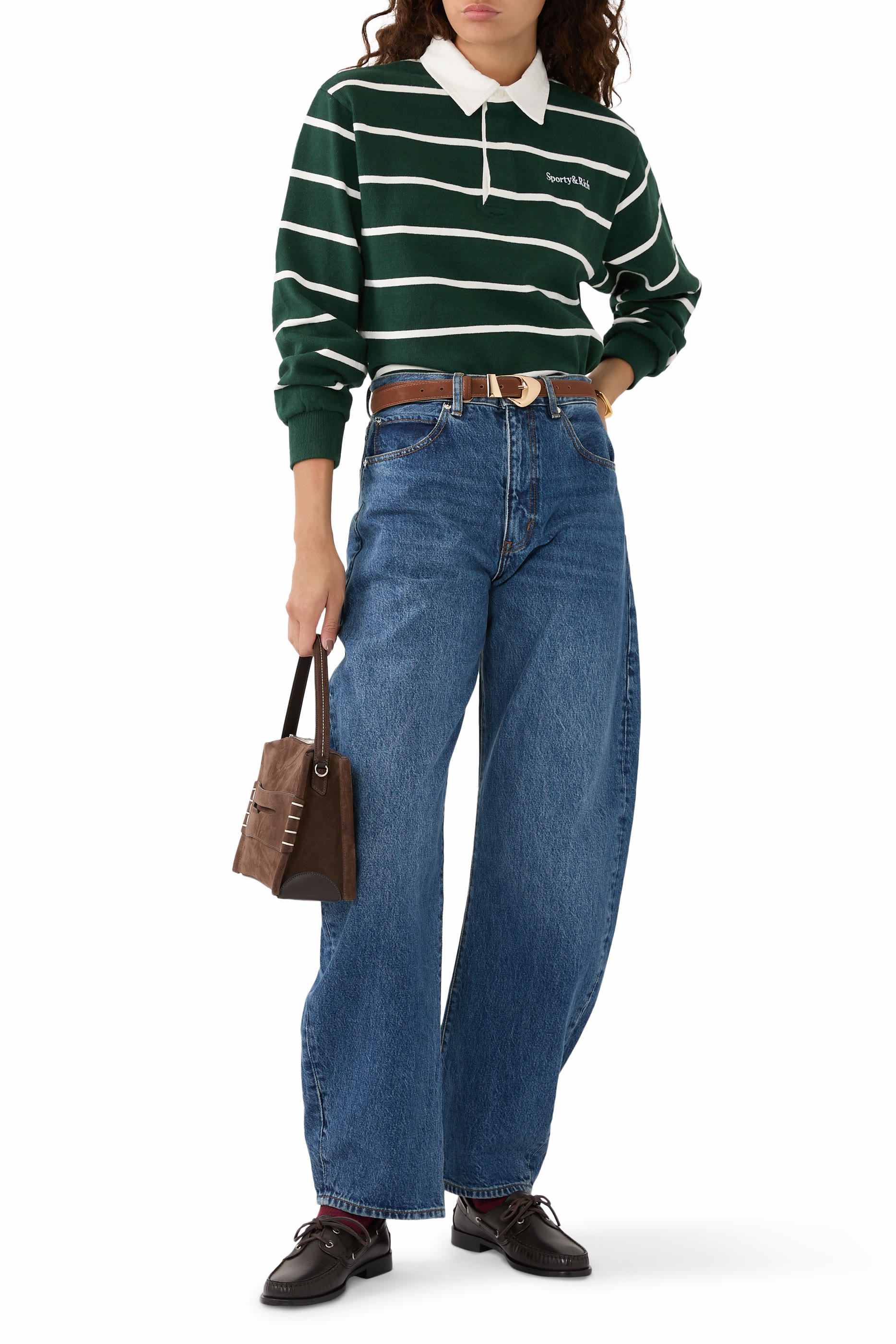 Serif Logo Cropped Rugby Polo