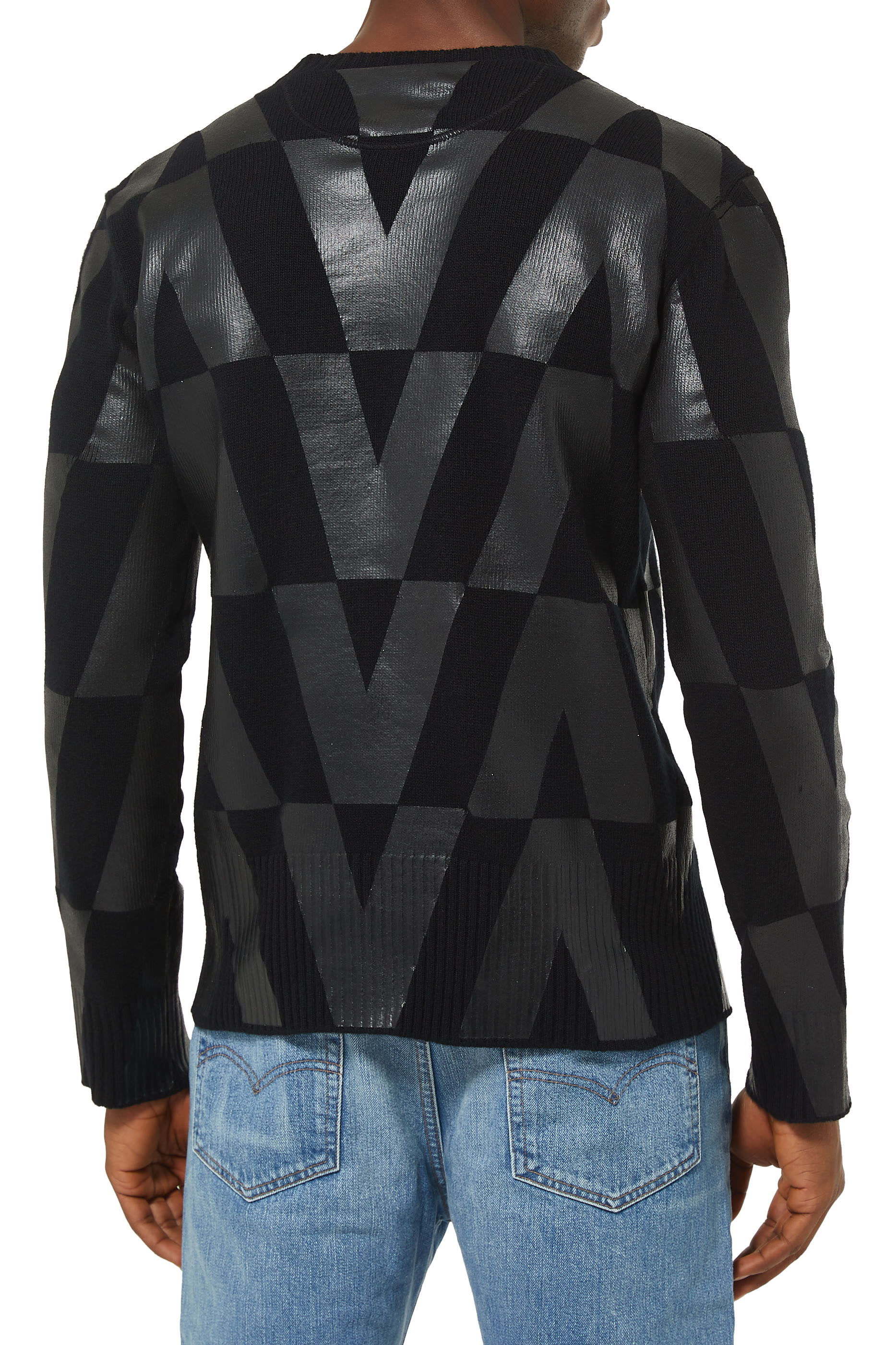 Macro Optical Valentino Print Sweater