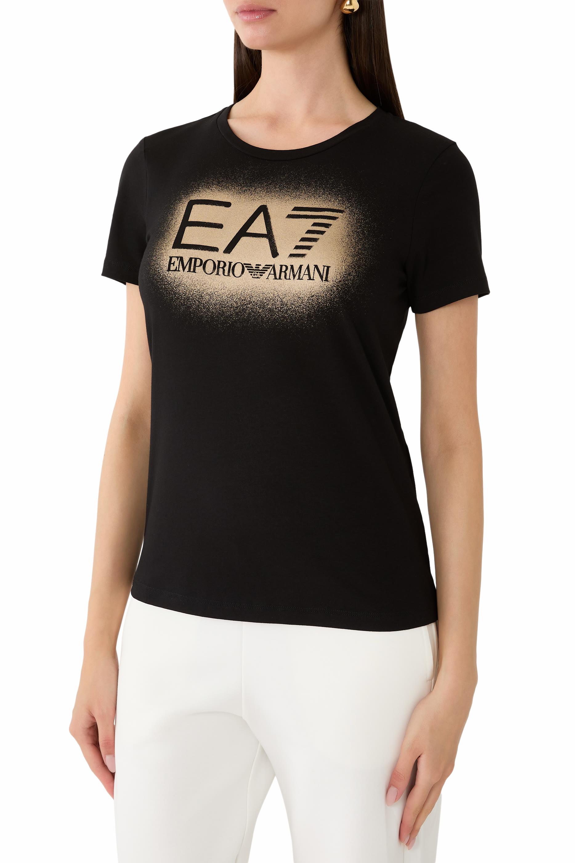 Metallic Graphic Logo T-Shirt