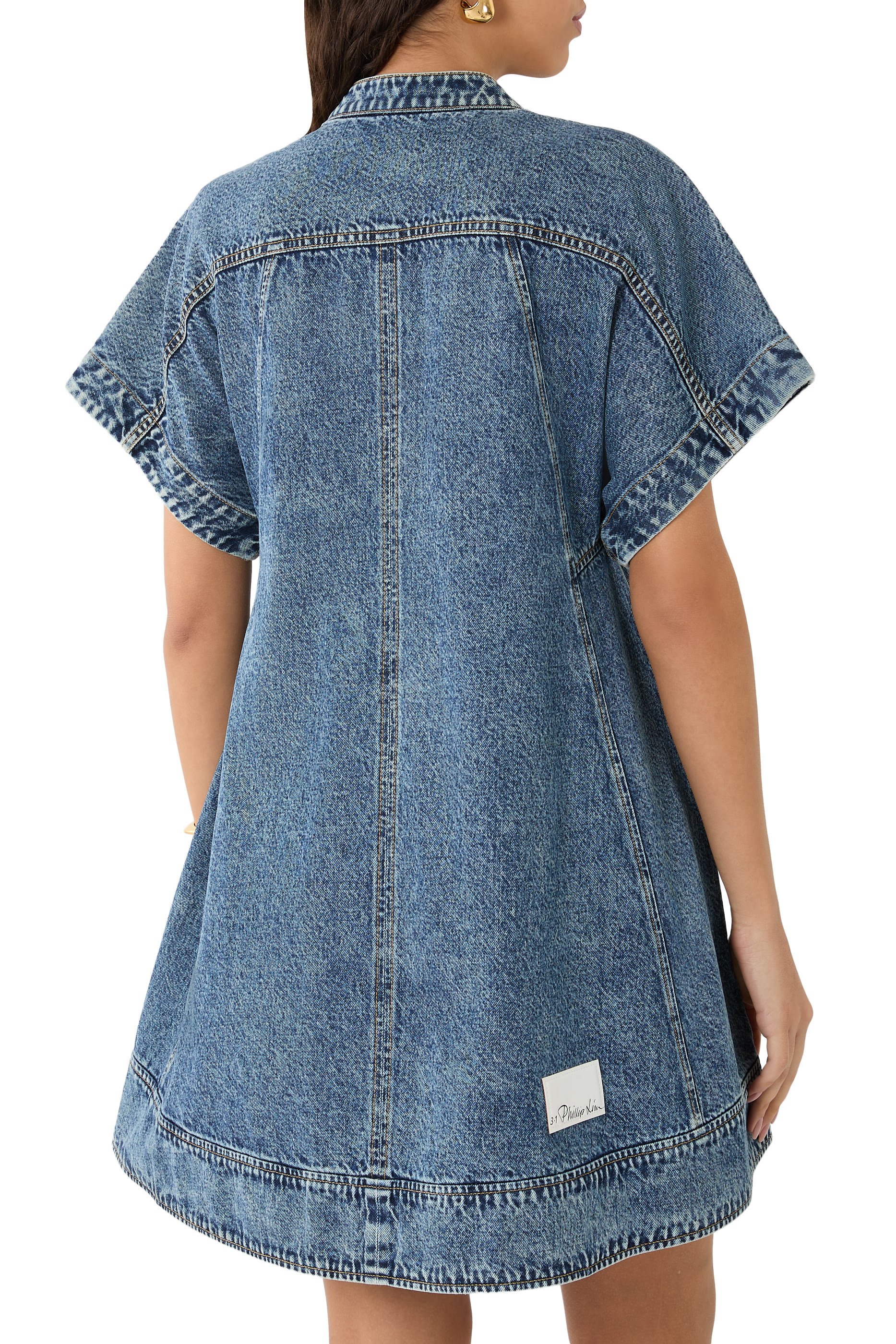 Trapeze Light Denim Dress 