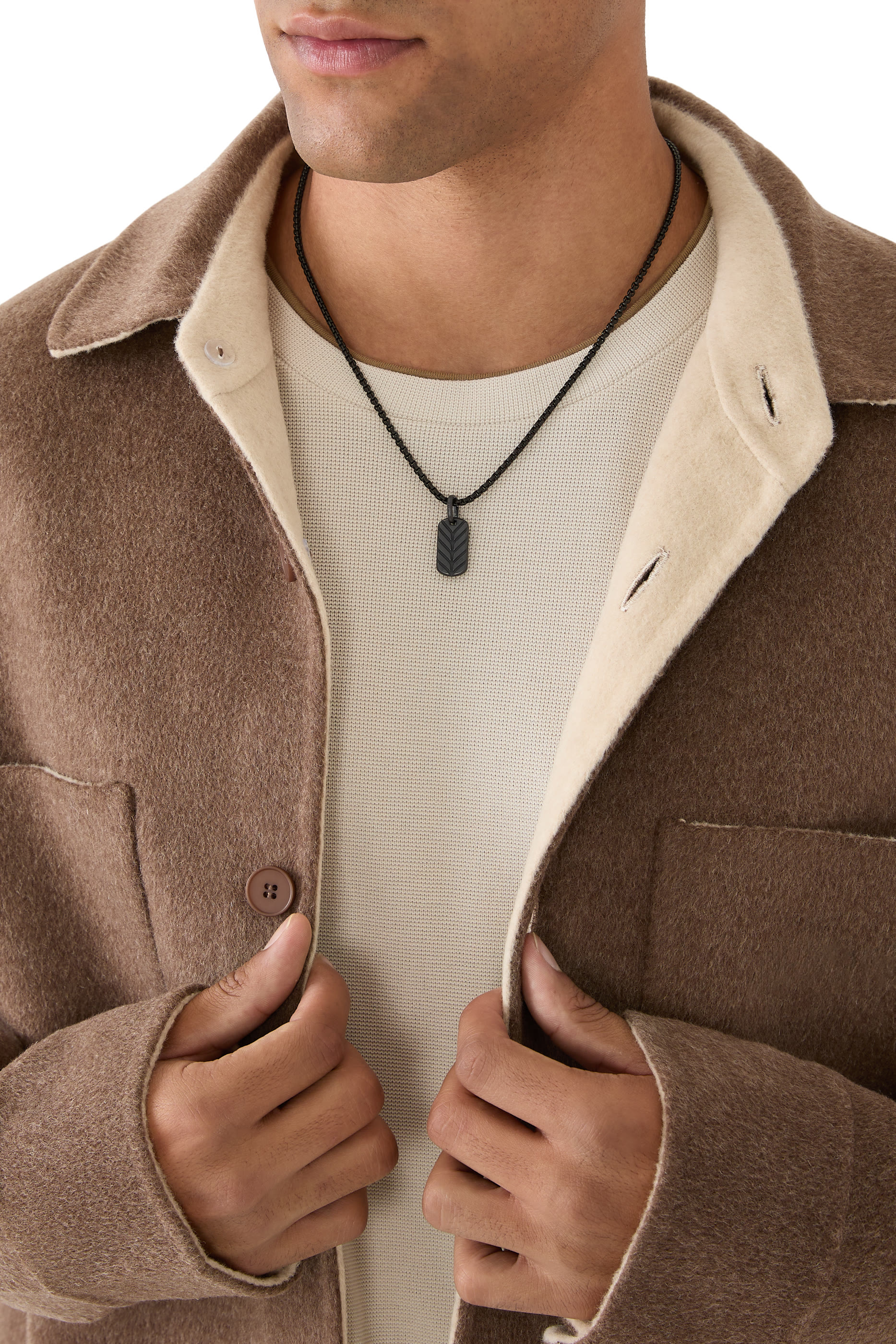 Chevron Tag, Titanium