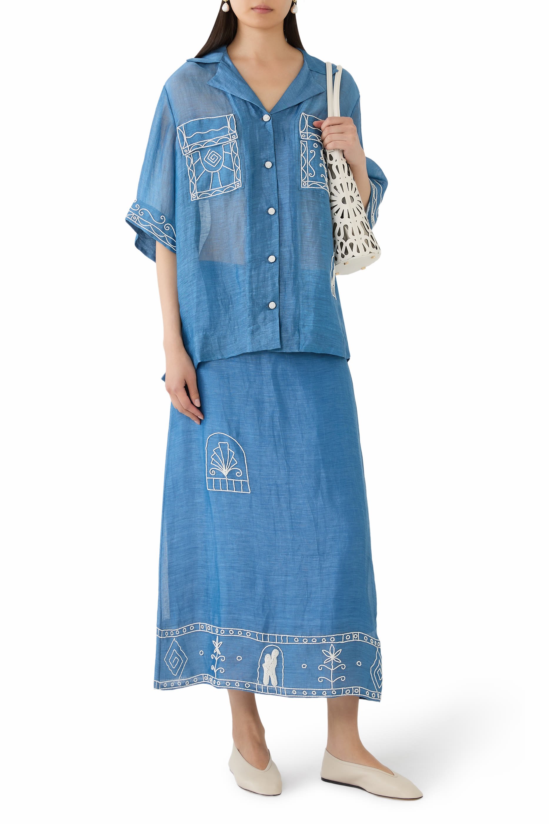 Yasmeen Embellished Oversized Shirt 