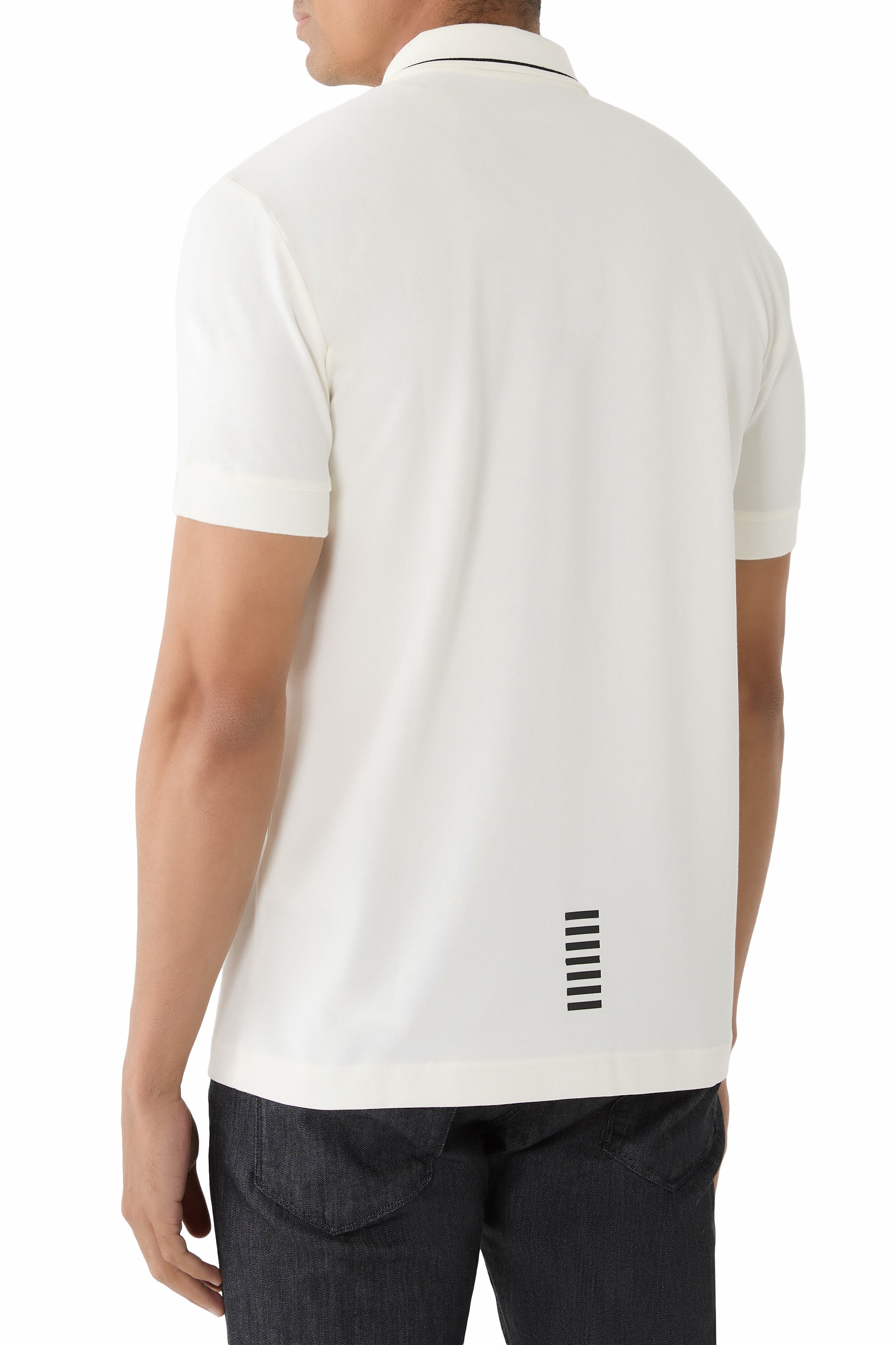 EA7 Logo Cotton Piqu&eacute; Polo Shirt