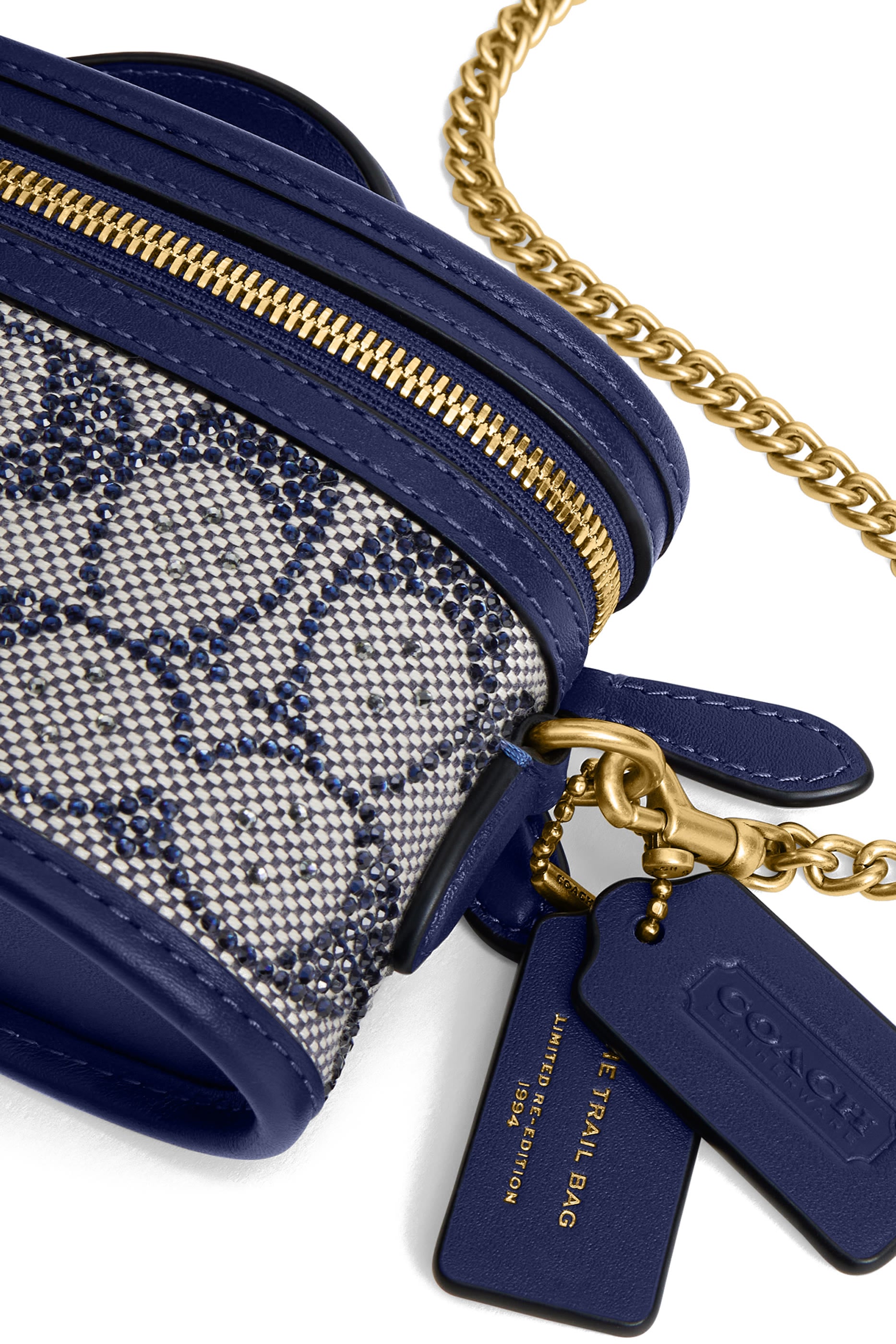 Buy Coach Crystal Signature Jacquard Trail Bag 15 for Womens