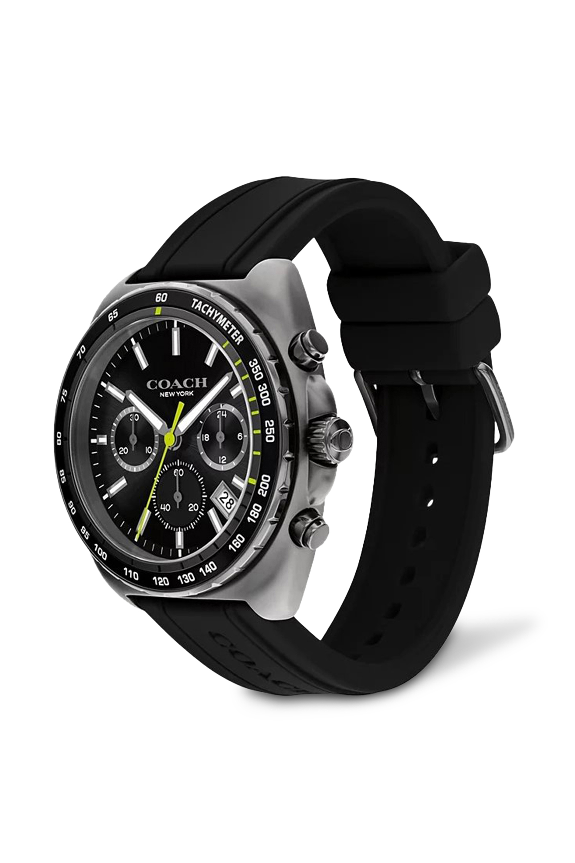 Charter Grey IP Silicone Strap Chronograph Watch