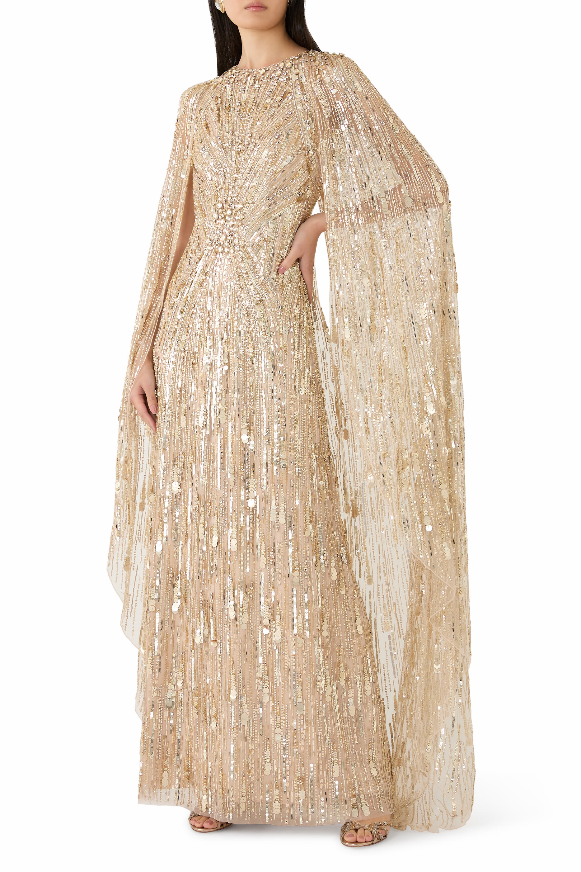 Elio Sequins Maxi Dress