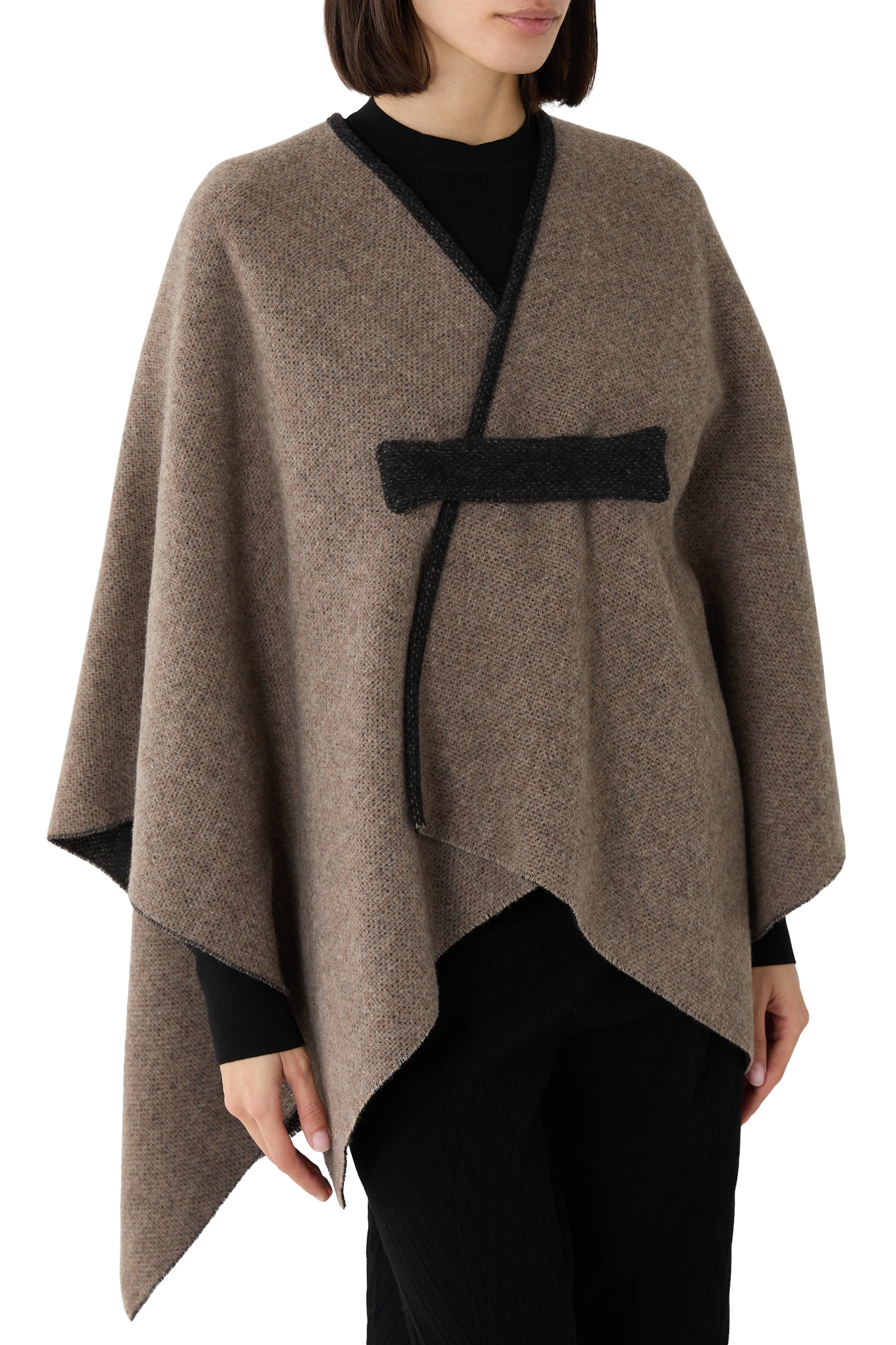 Double-Sided Wool Cape