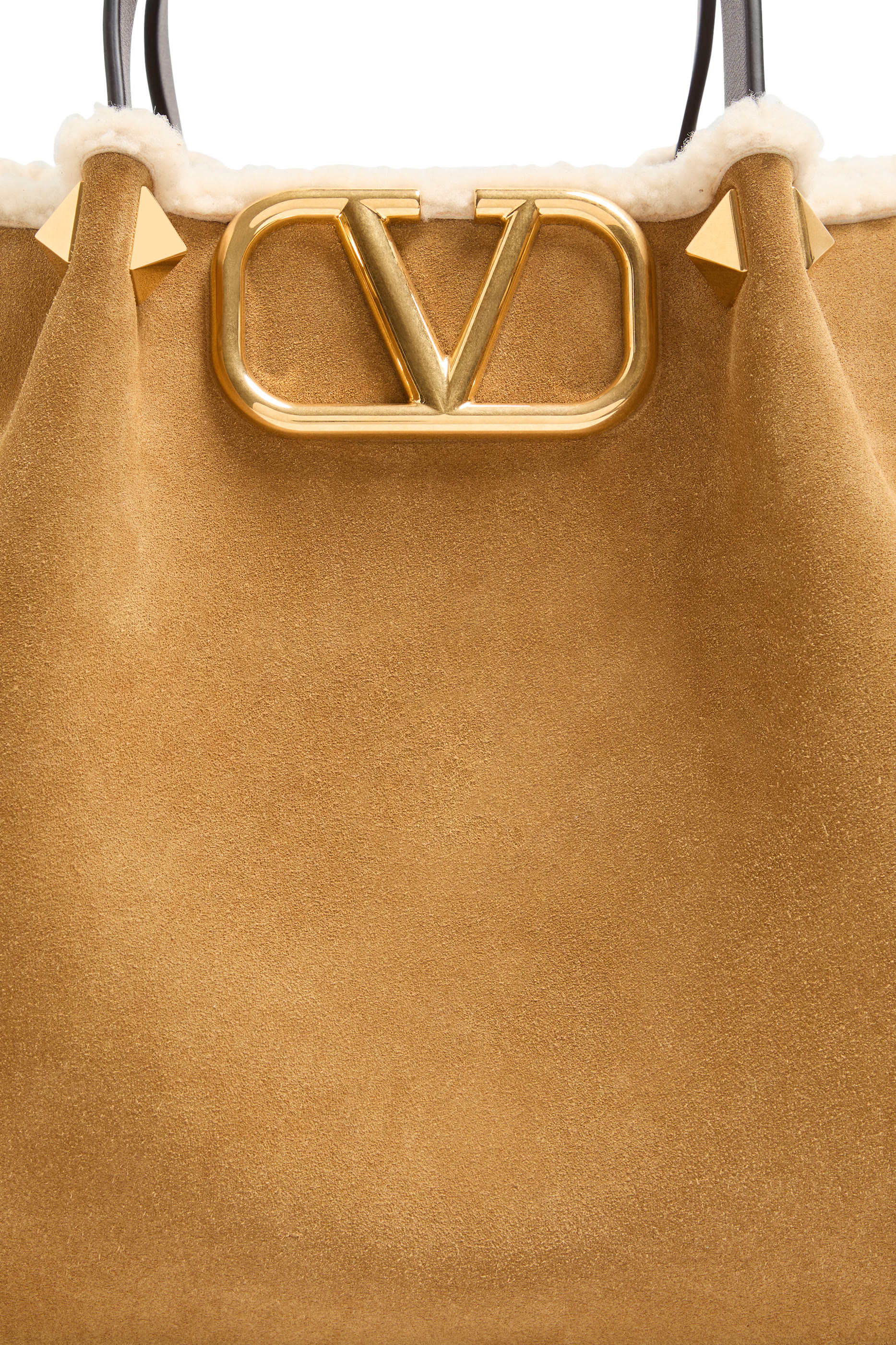 Logo Medium Suede Shopping Bag