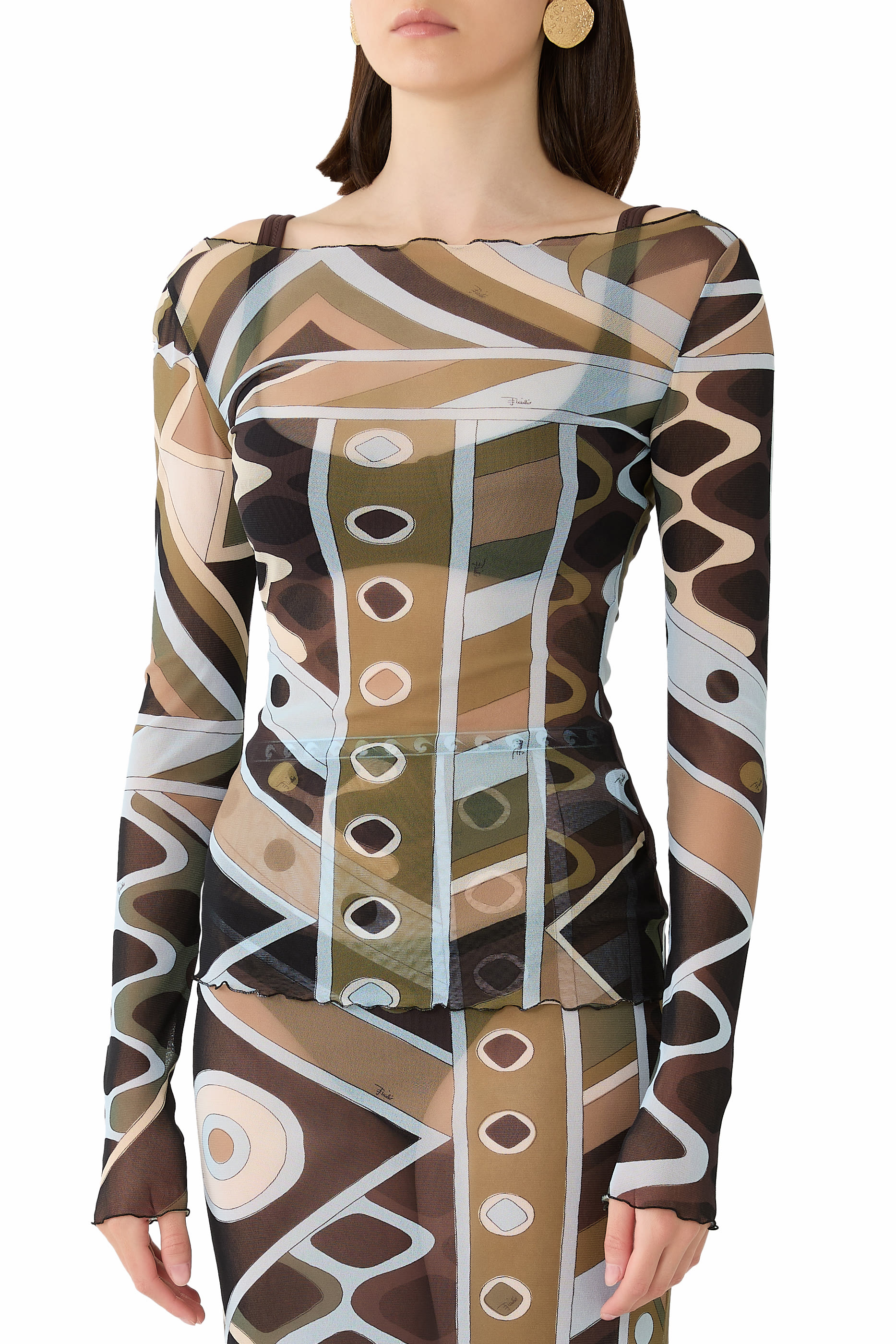 Vivara Print Tulle Top 