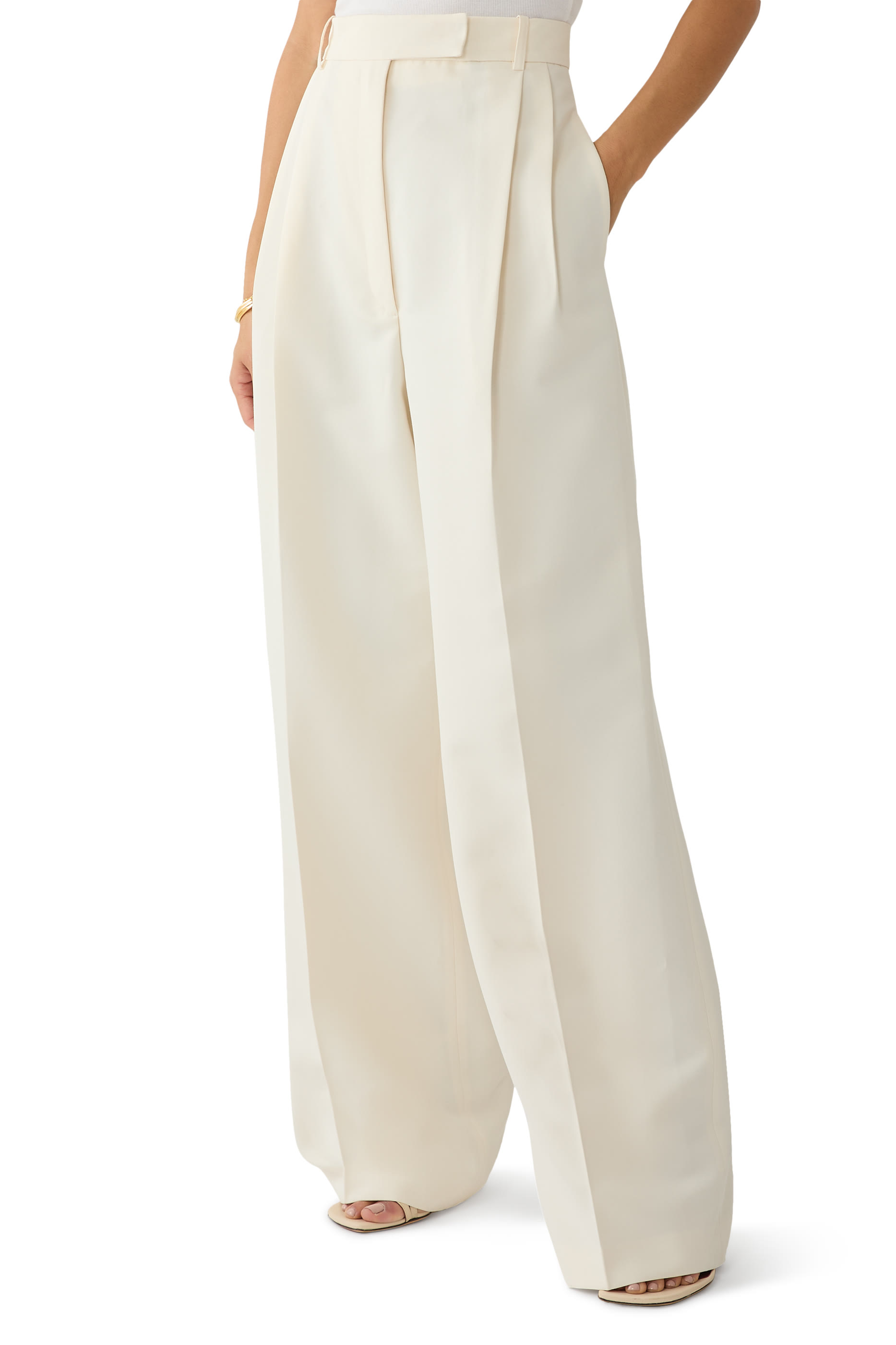 High-Waist Tailored Trousers