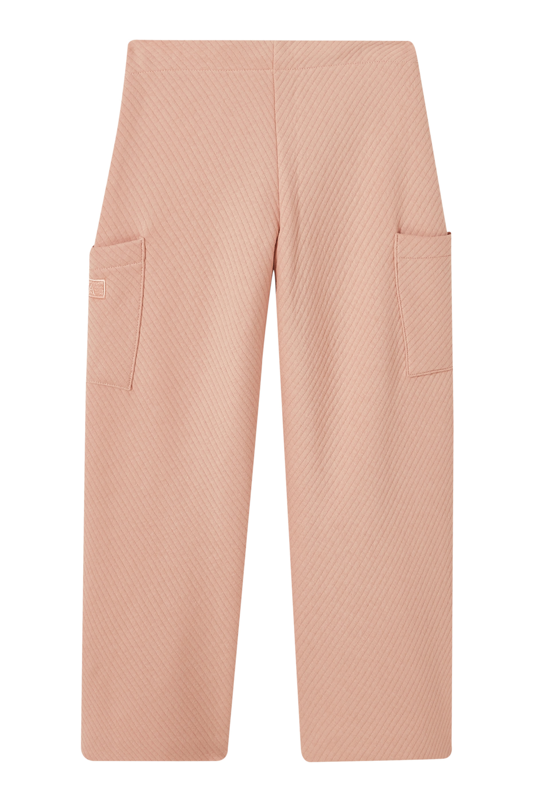 Kids Quilted Jersey High-Waisted Trousers 